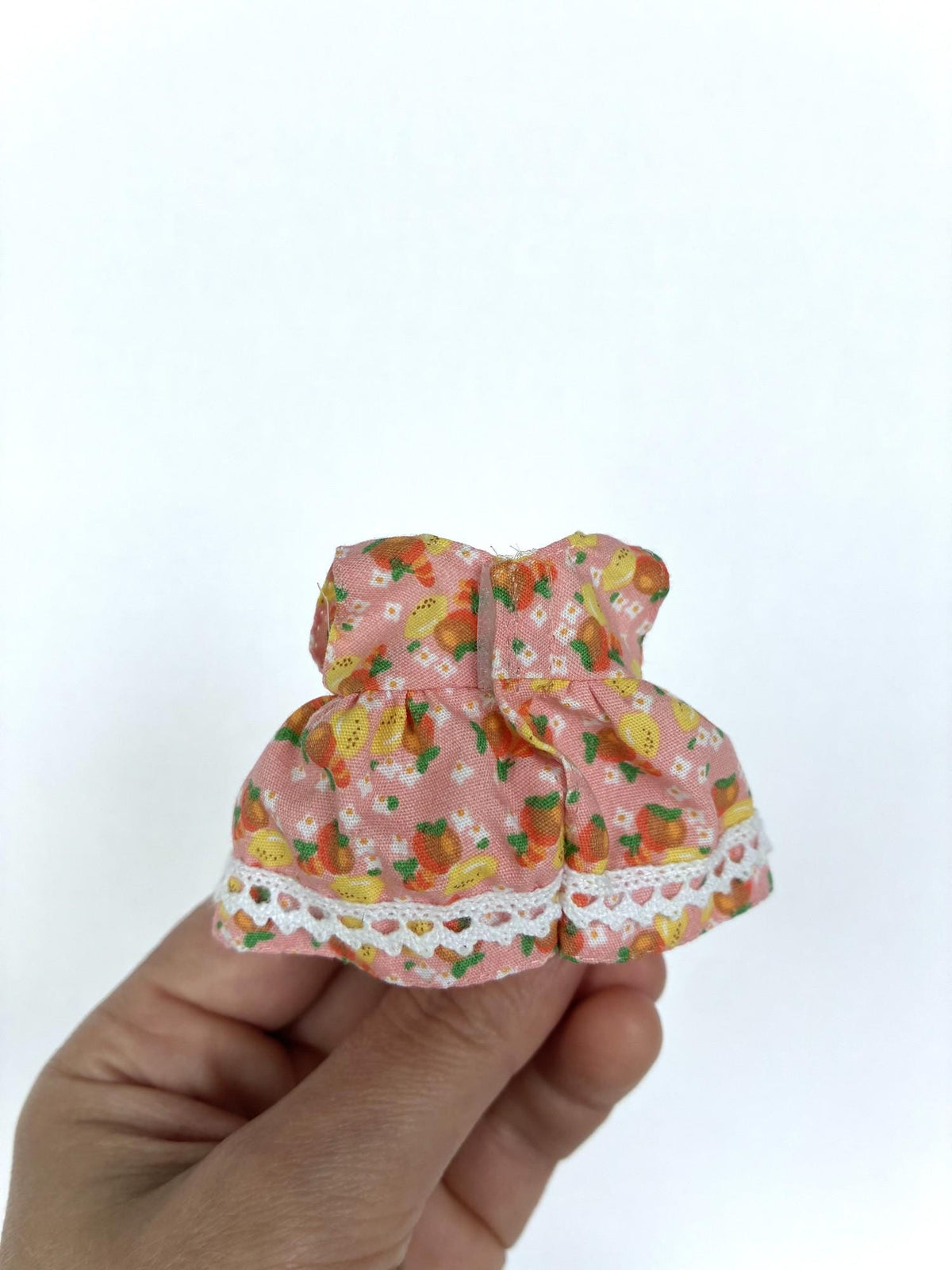 Calico Critters Sylvanian Families pink floral mom dress, back