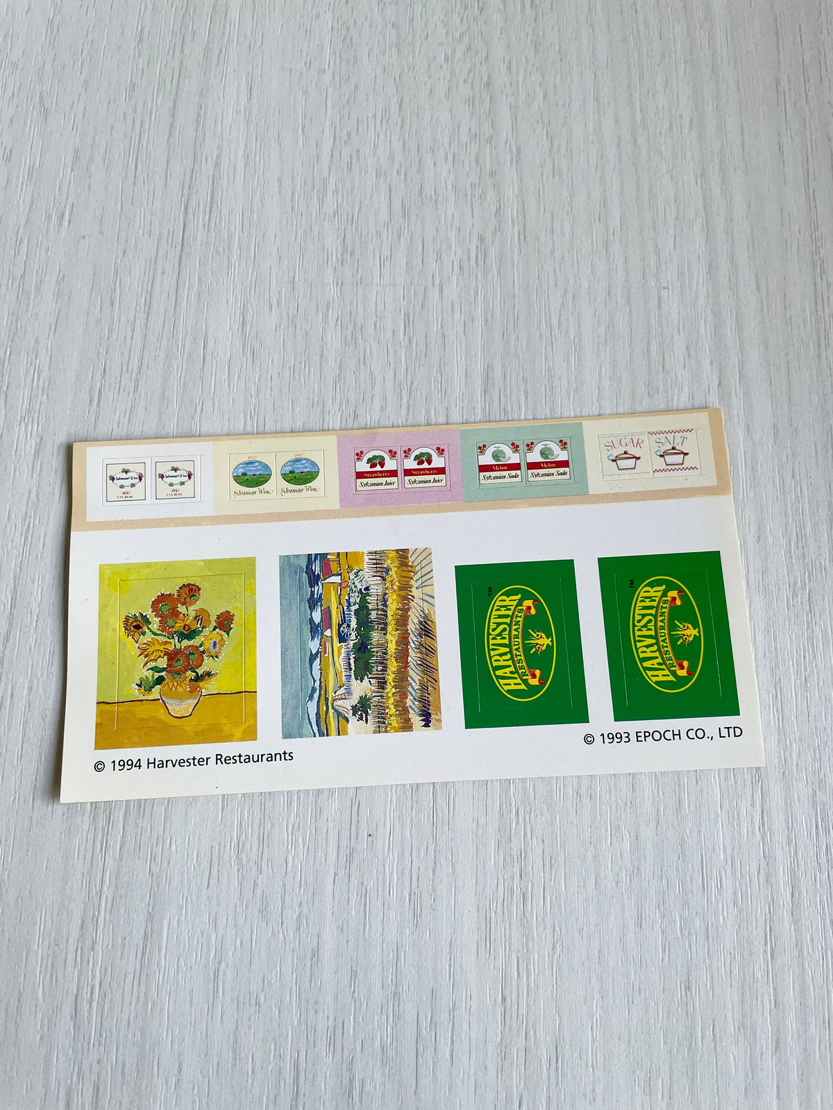 Sylvanian Families Harvester Restaurant Genuine Replacement Stickers, photo 2