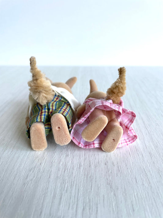 Hopper kangaroo dad and daughter — vintage Sylvanian Families / Calico Critters