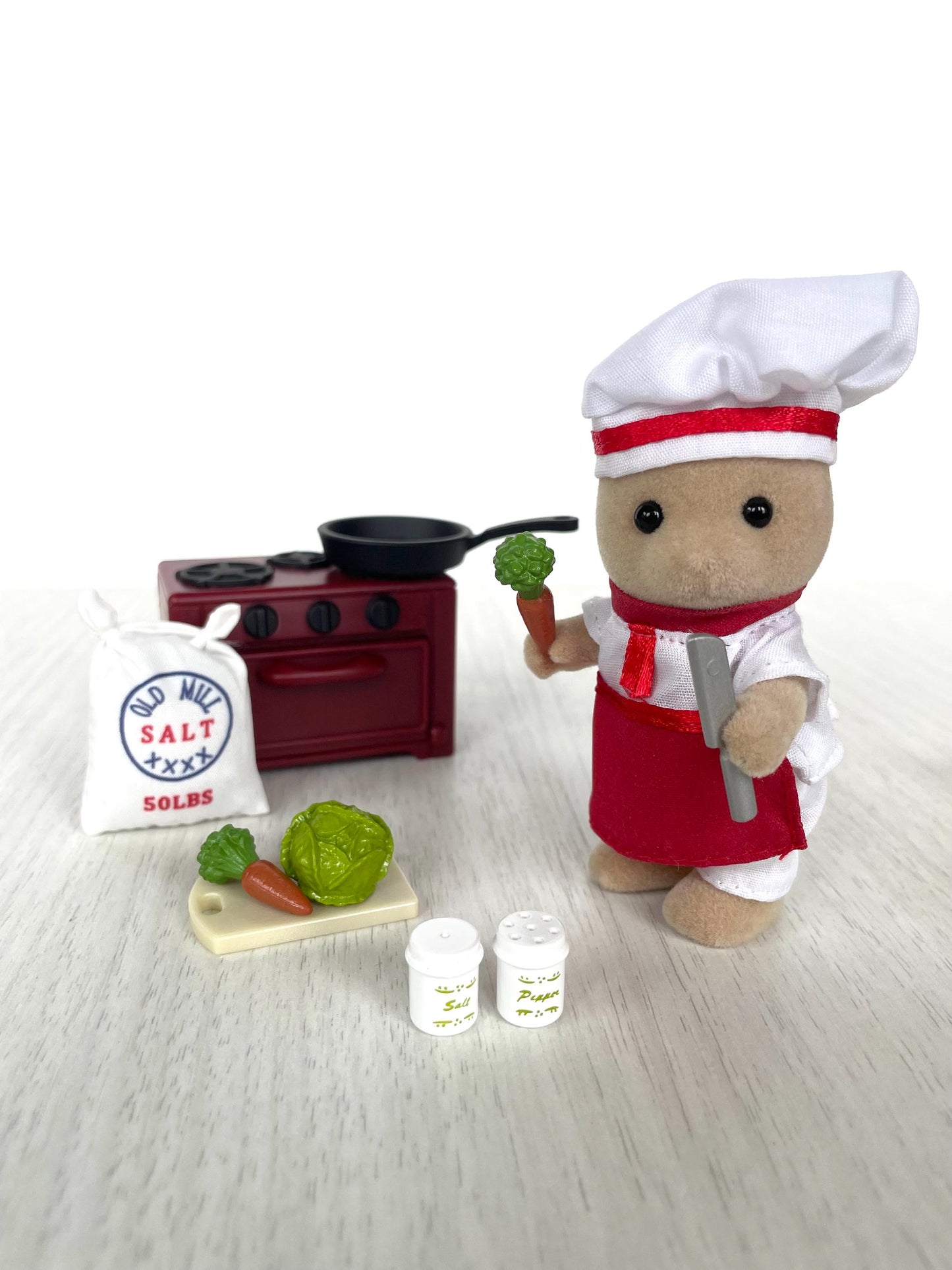 Miniature Chef Outfit, Calico Critters & Sylvanian Families Dollhouse