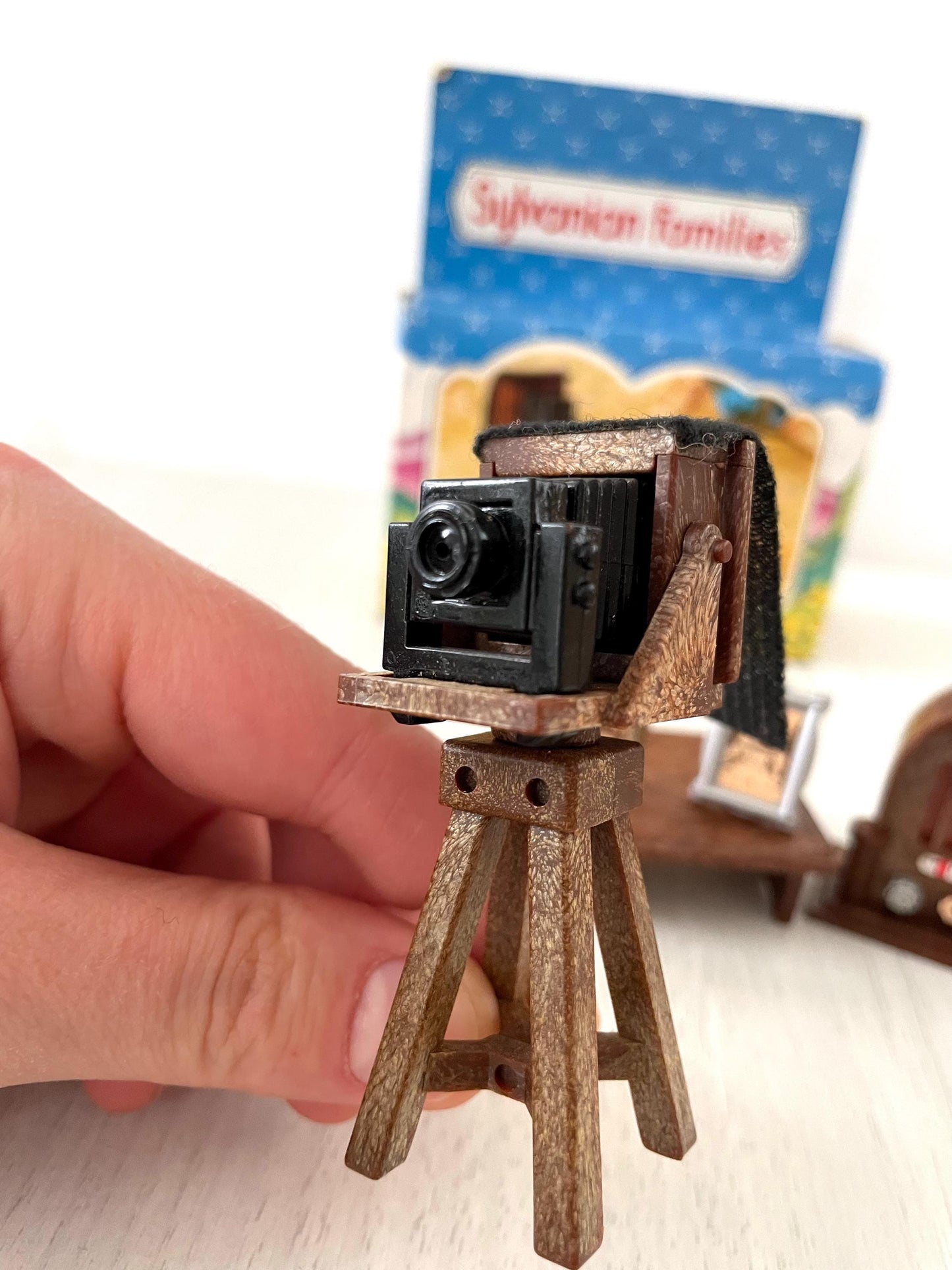 Rare vintage radio and camera set — Sylvanian Families / Calico Critters collector item