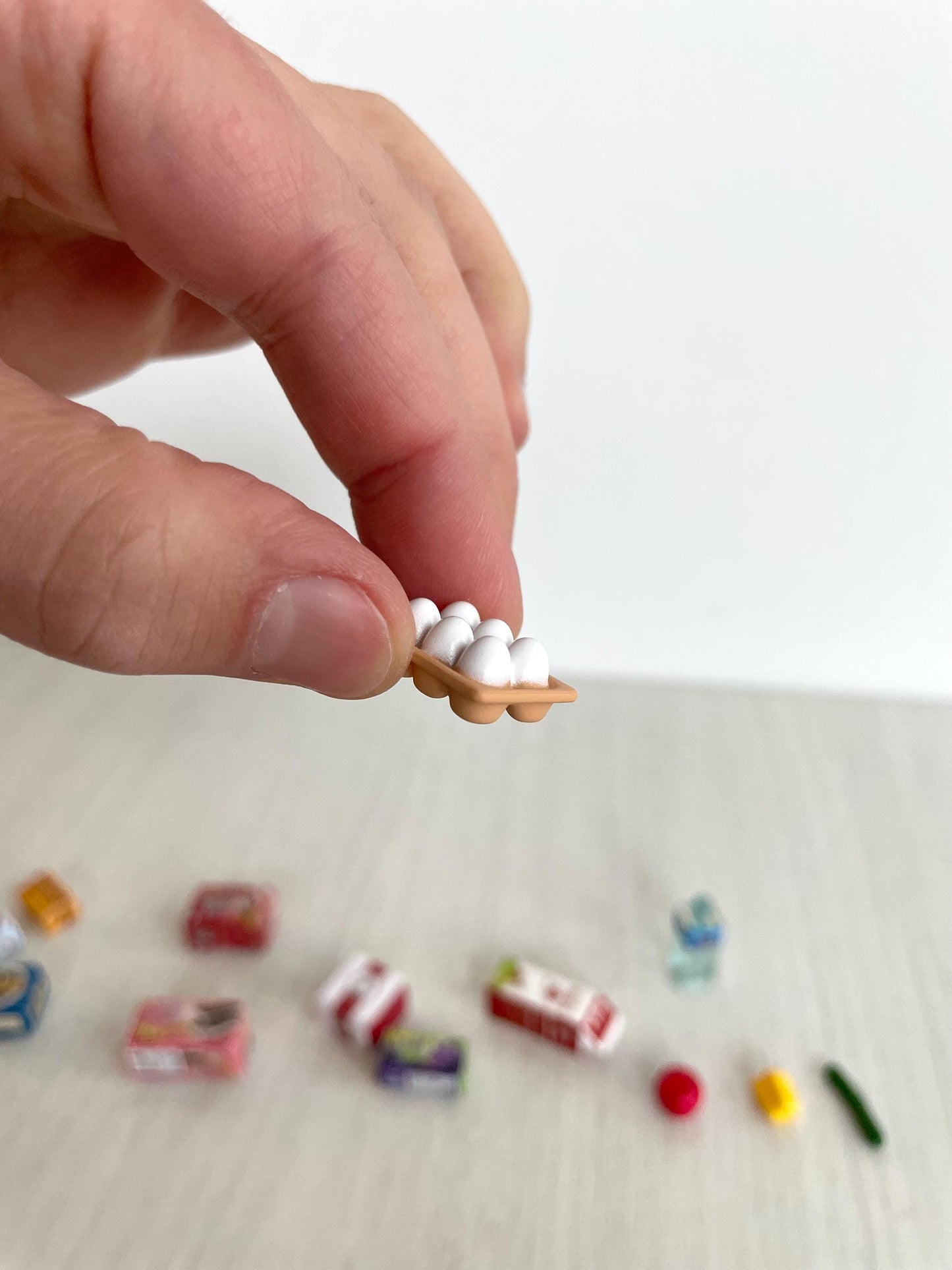 Miniature dollhouse food items, Calico Critters spare parts grocery items, Miniature Toy Accessory foods– Replacements for Sylvanian kitchen