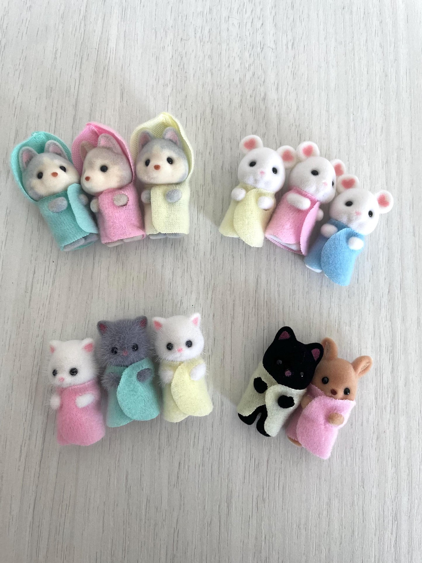 Infant Marshmallow Mouse (pink) spare critter — brand new Calico Critters / Sylvanian Families figure, naked for customizing or replacement