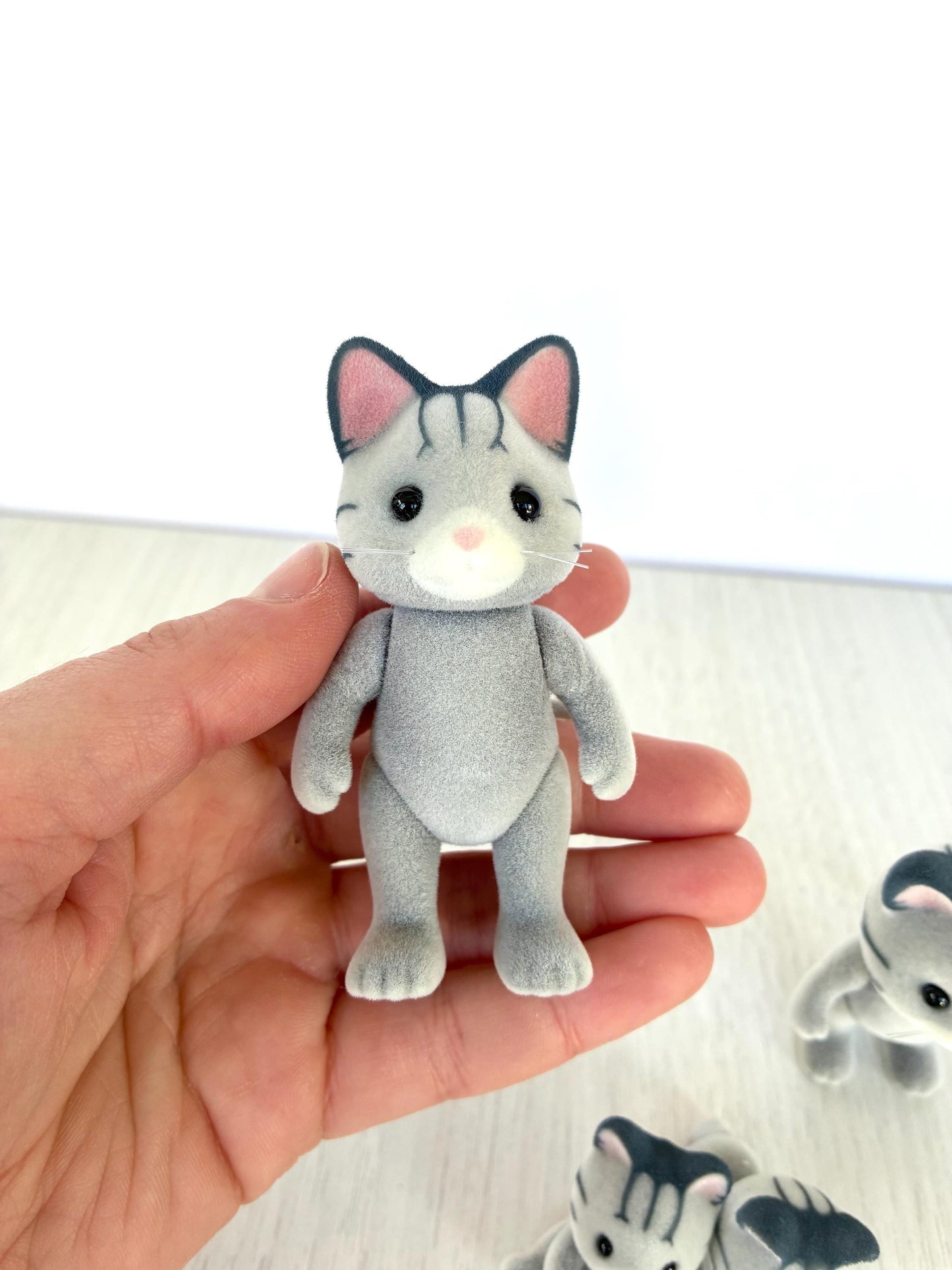 Adult grey fisher cat spare critter — brand new Calico Critters / Sylvanian Families figure, naked for customizing or replacement