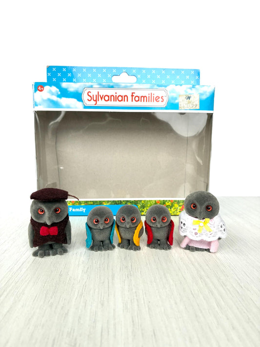 Rare Orange-Eyed Treefellow Owls - Sylvanian Families Calico Critter Set | Excellent Condition | Limited Edition | Easter Gift for Collector