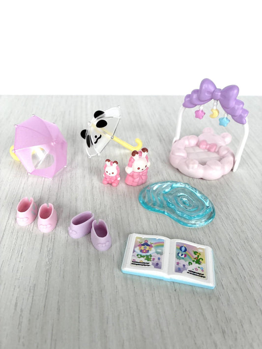Calico Critters Sylvanian Families nursery baby accessories you pick, umbrellas, puddle, boots, play nest, book and bunny toys