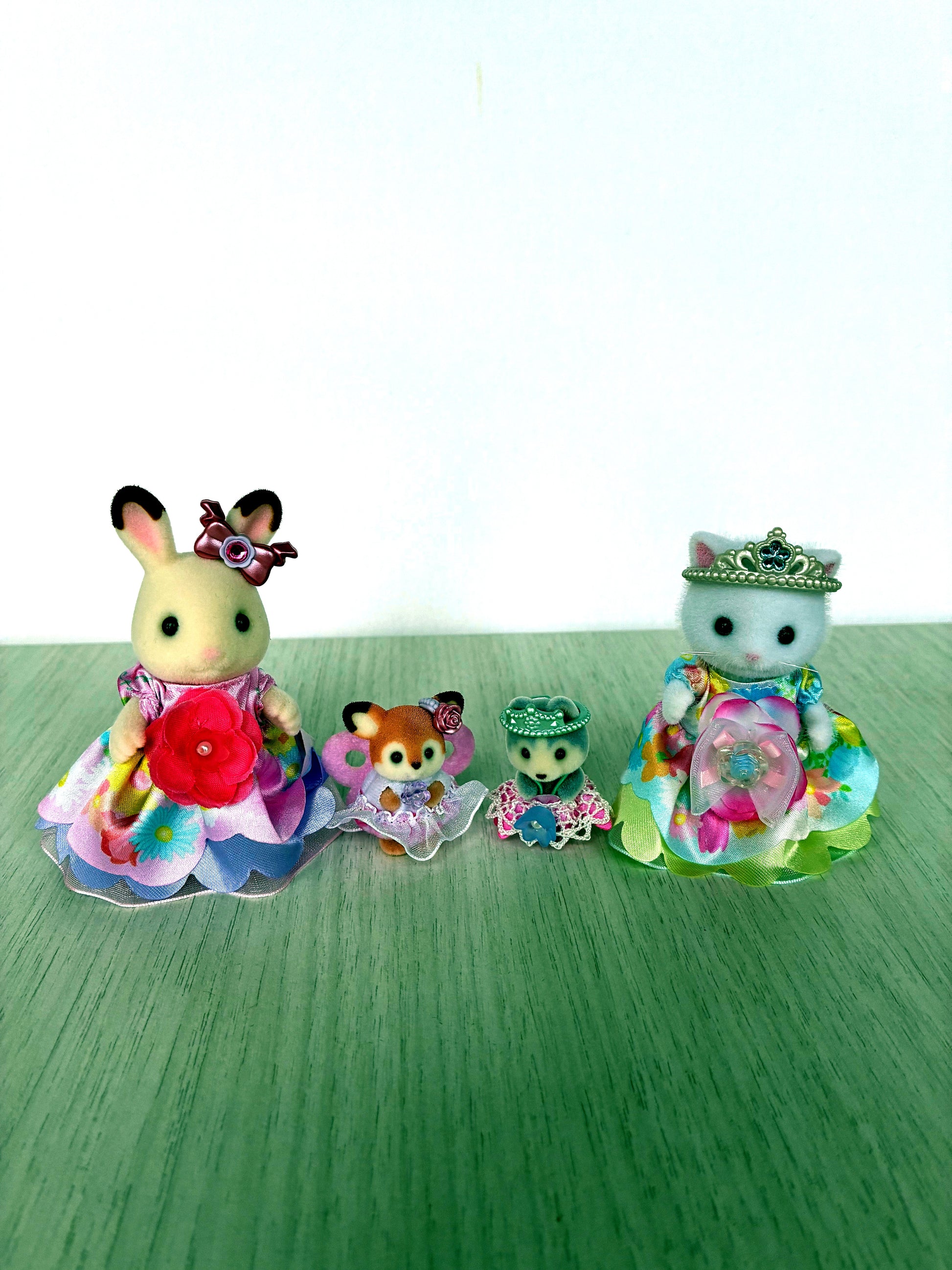 Complete Calico Critters Sylvanian Families Flowering Princesses set group photo