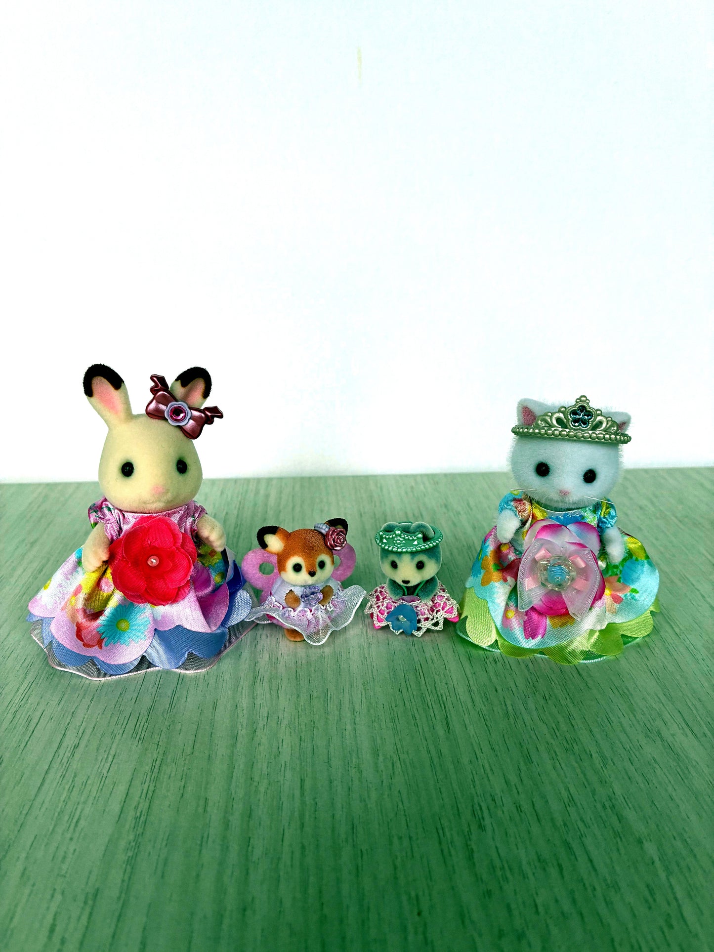 Complete Calico Critters Sylvanian Families Flowering Princesses set group photo