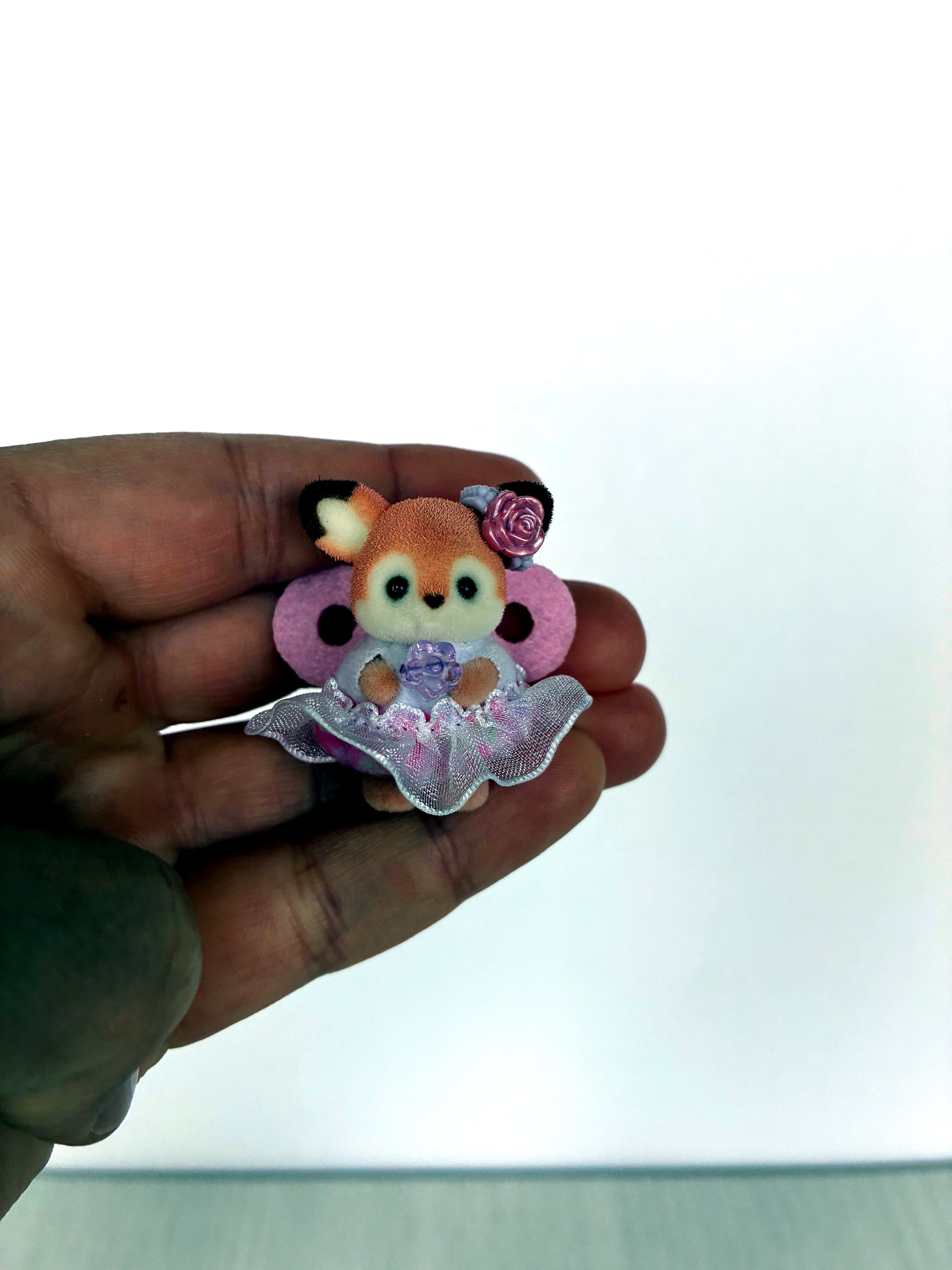 Deer baby with rose hair accent and butterfly wings, Flowering Princesses
