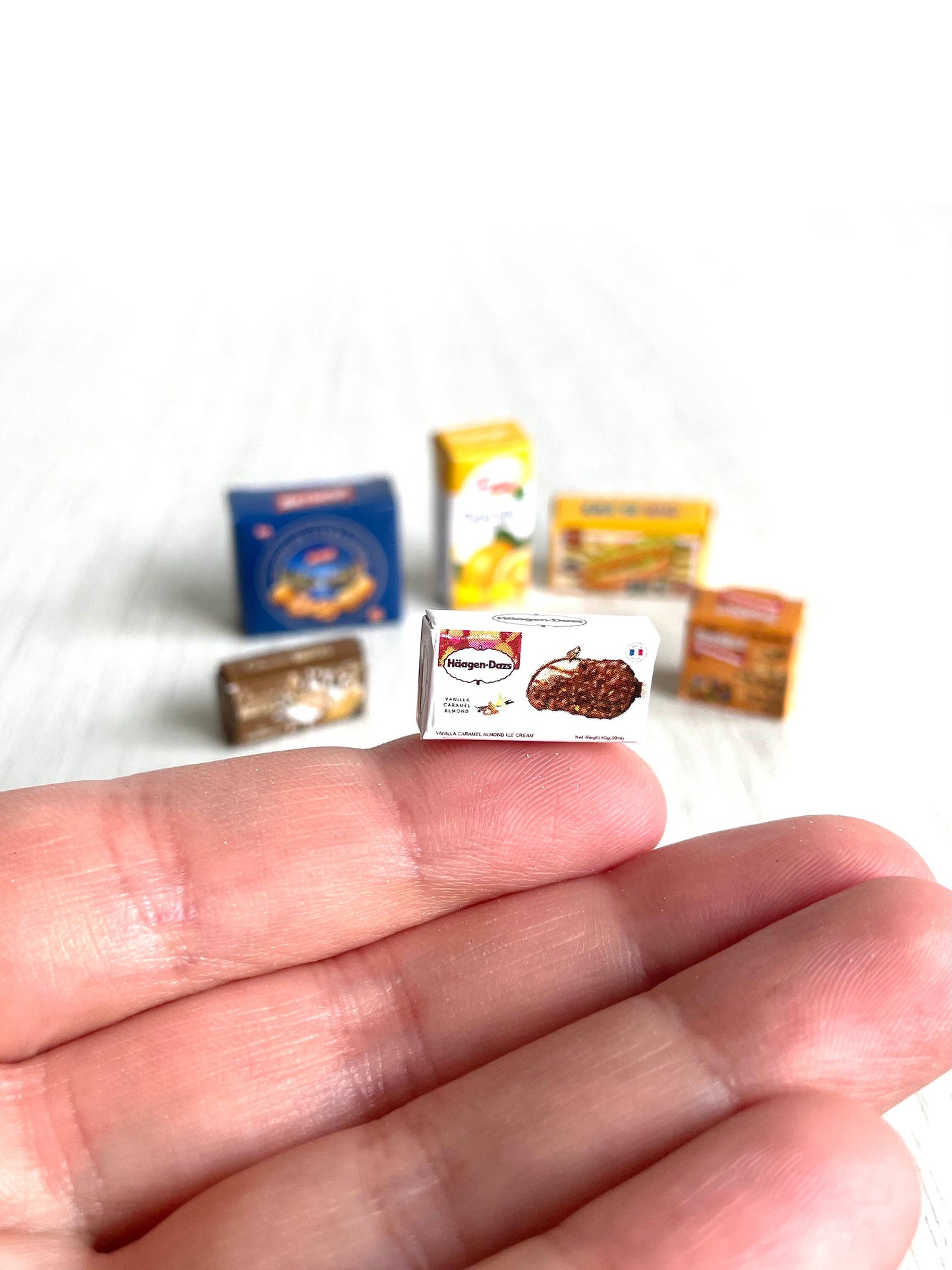 Miniature cardboard food items Calico Critter sized — Sylvanian Families
