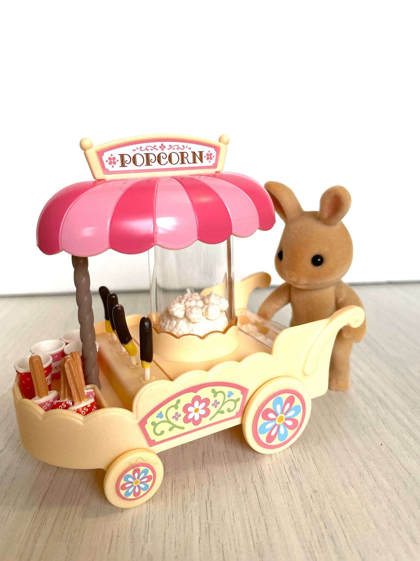 Calico Critters discontinued Popcorn Cart brand new in factory sealed box, Sylvanian collector's item