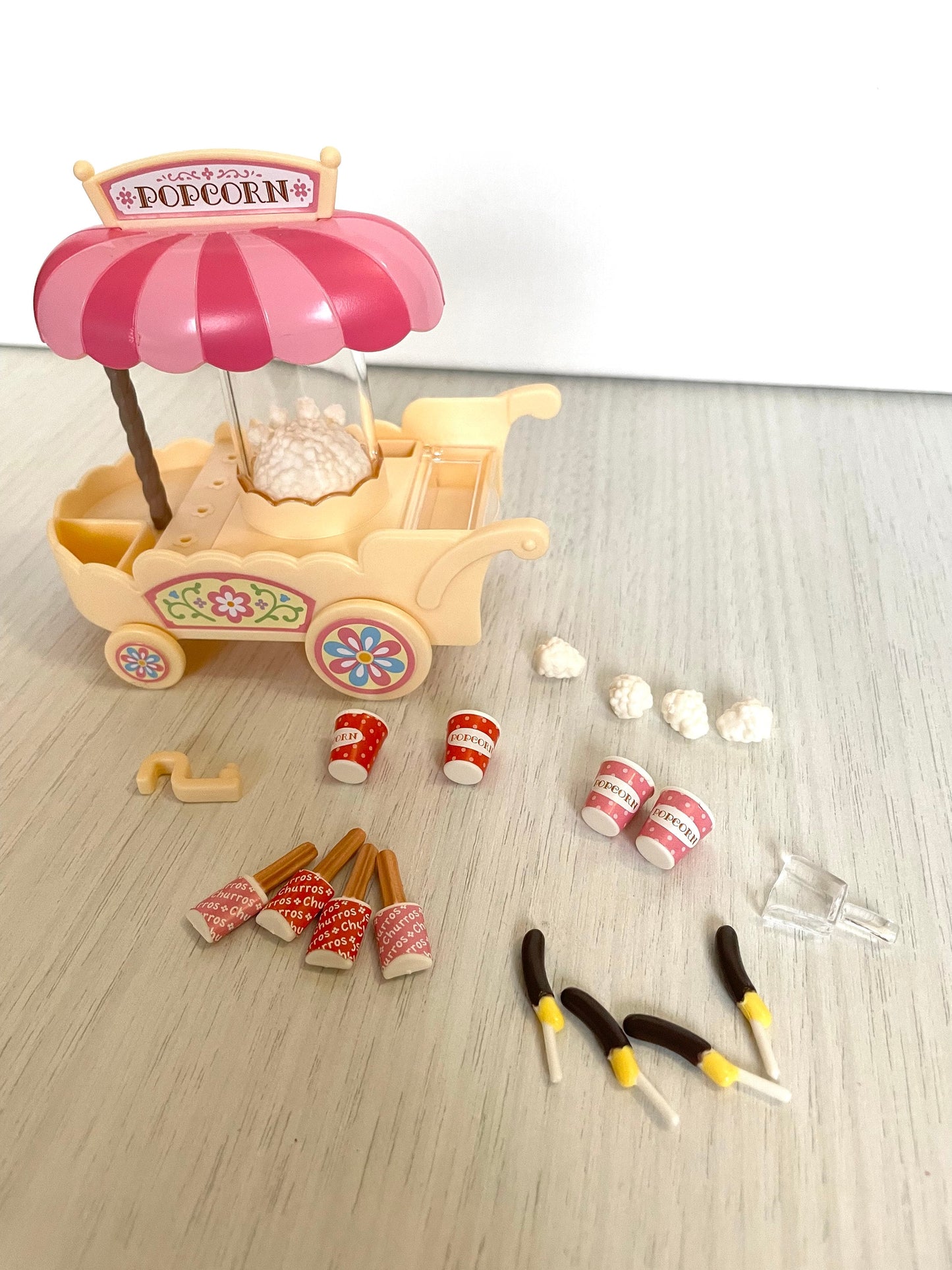 Calico Critters discontinued Popcorn Cart brand new in factory sealed box, Sylvanian collector's item