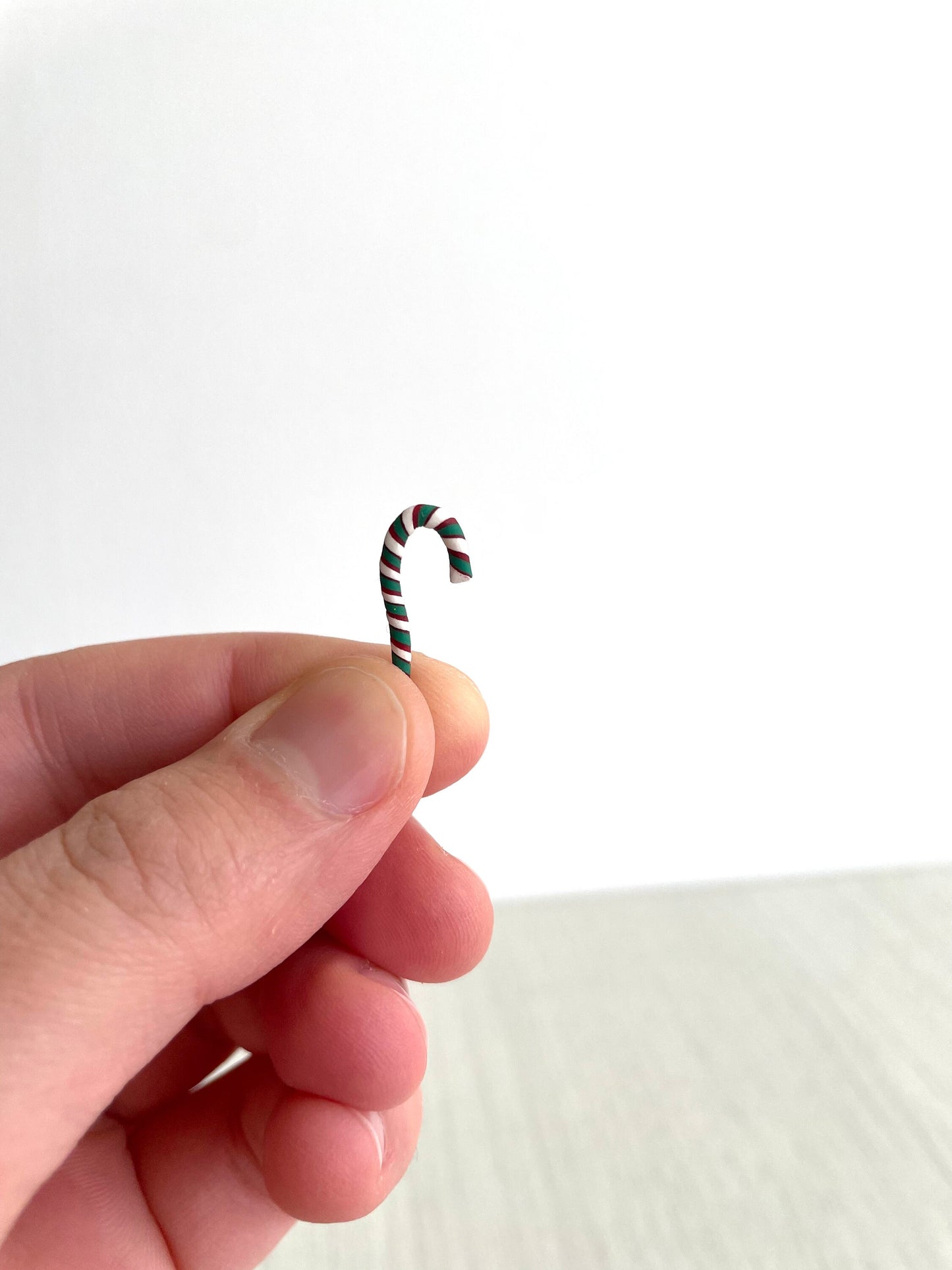 handmade miniature candy canes, 3 per order, dollhouse holiday props, 1:12, sylvanian and small mini decorations, christmas tree ornaments