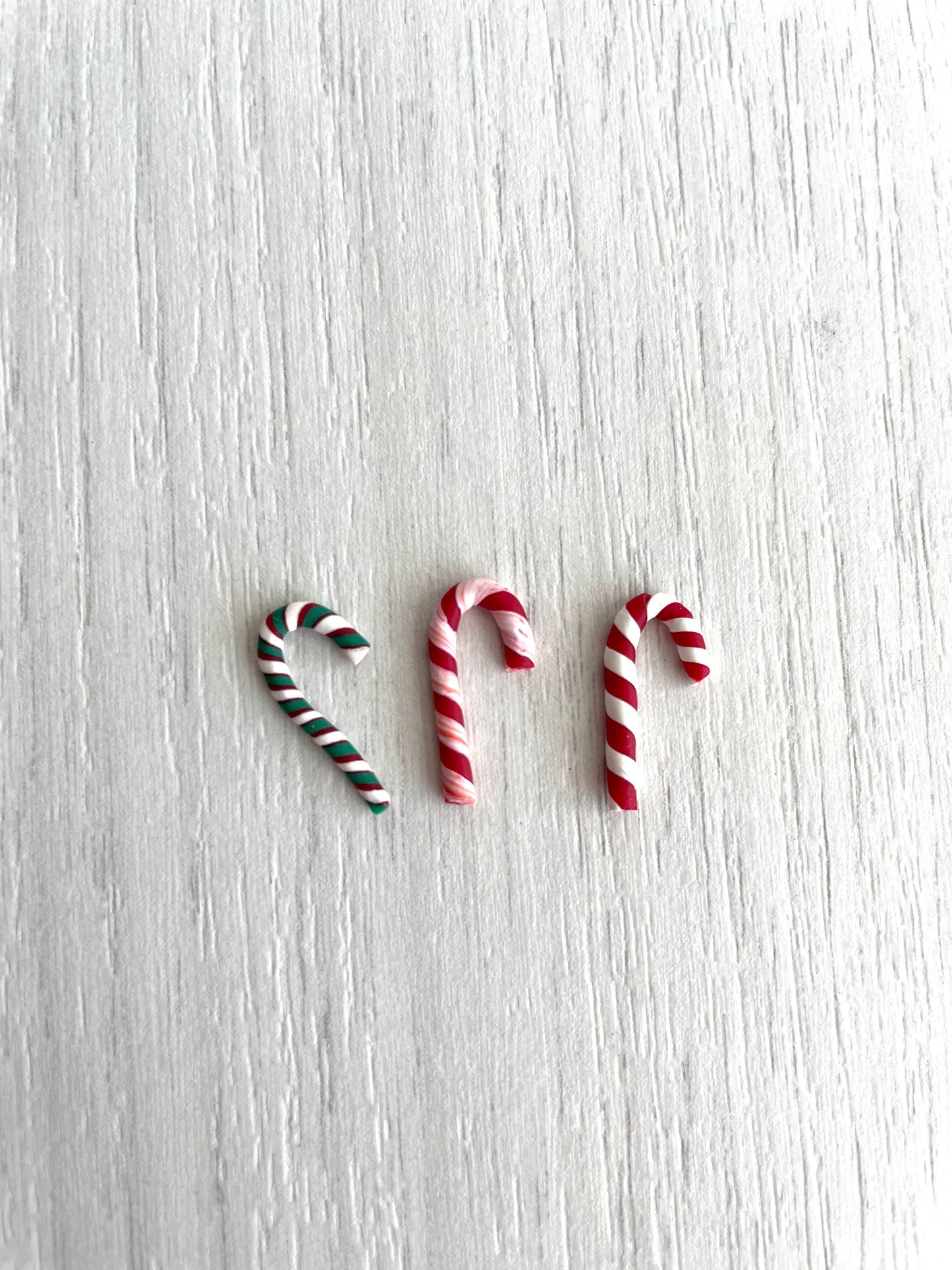 handmade miniature candy canes, 3 per order, dollhouse holiday props, 1:12, sylvanian and small mini decorations, christmas tree ornaments