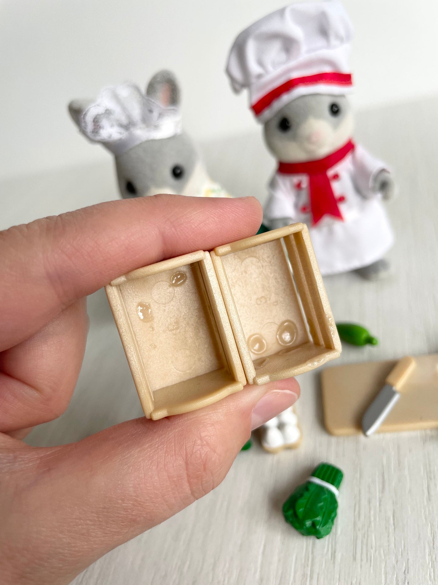 Vintage Sylvanian Families chef and waitress set full display — Calico Critters