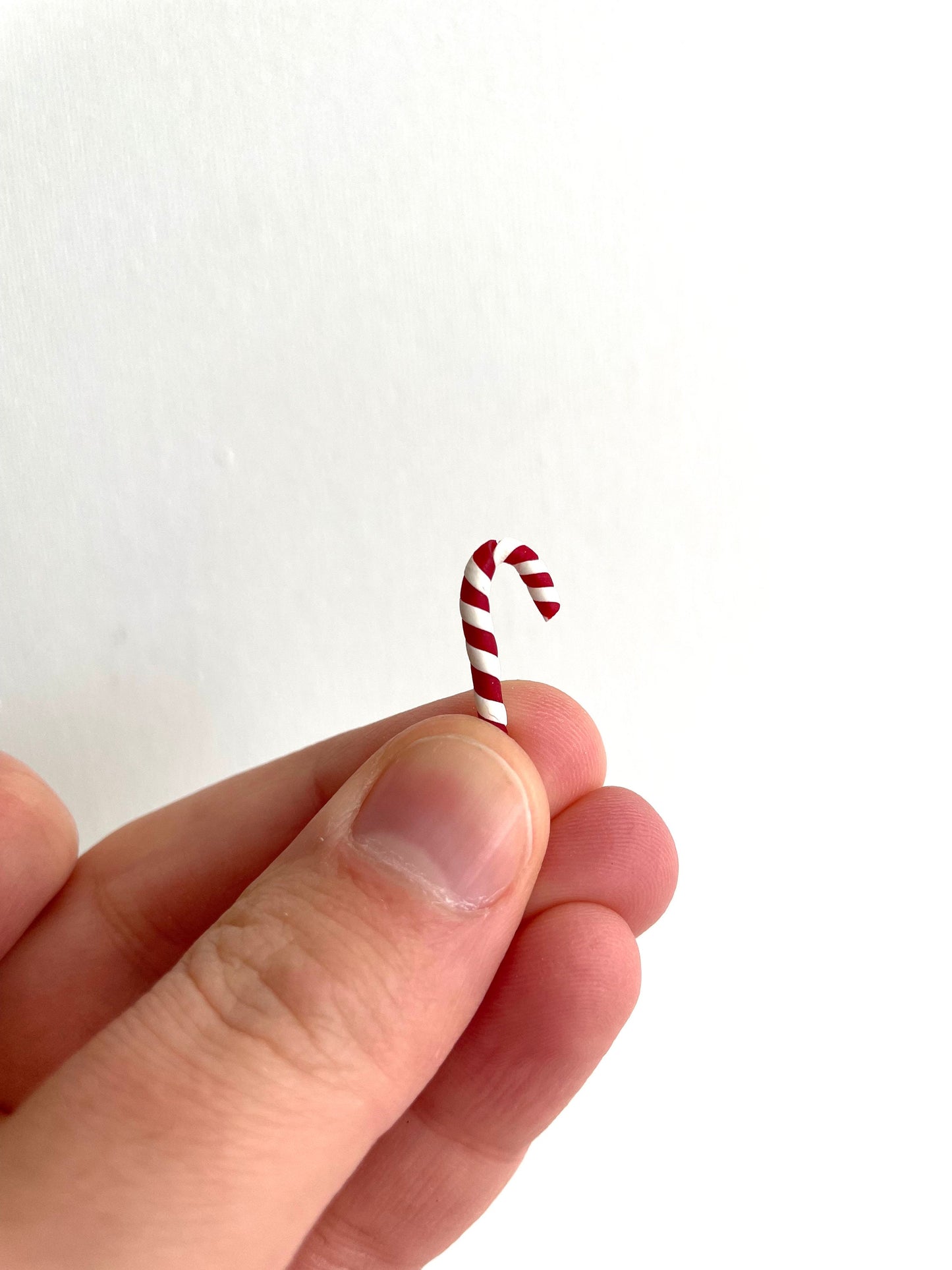 handmade miniature candy canes, 3 per order, dollhouse holiday props, 1:12, sylvanian and small mini decorations, christmas tree ornaments