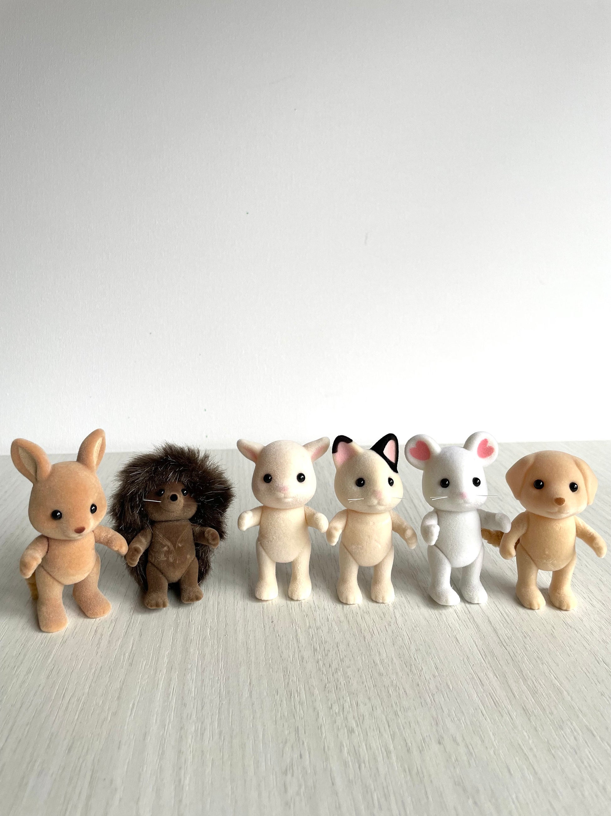 Calico Critters spare child critters, you pick individual animal: kangaroo, marshmallow mouse, yellow labrador, tuxedo cat, hedgehog, goat
