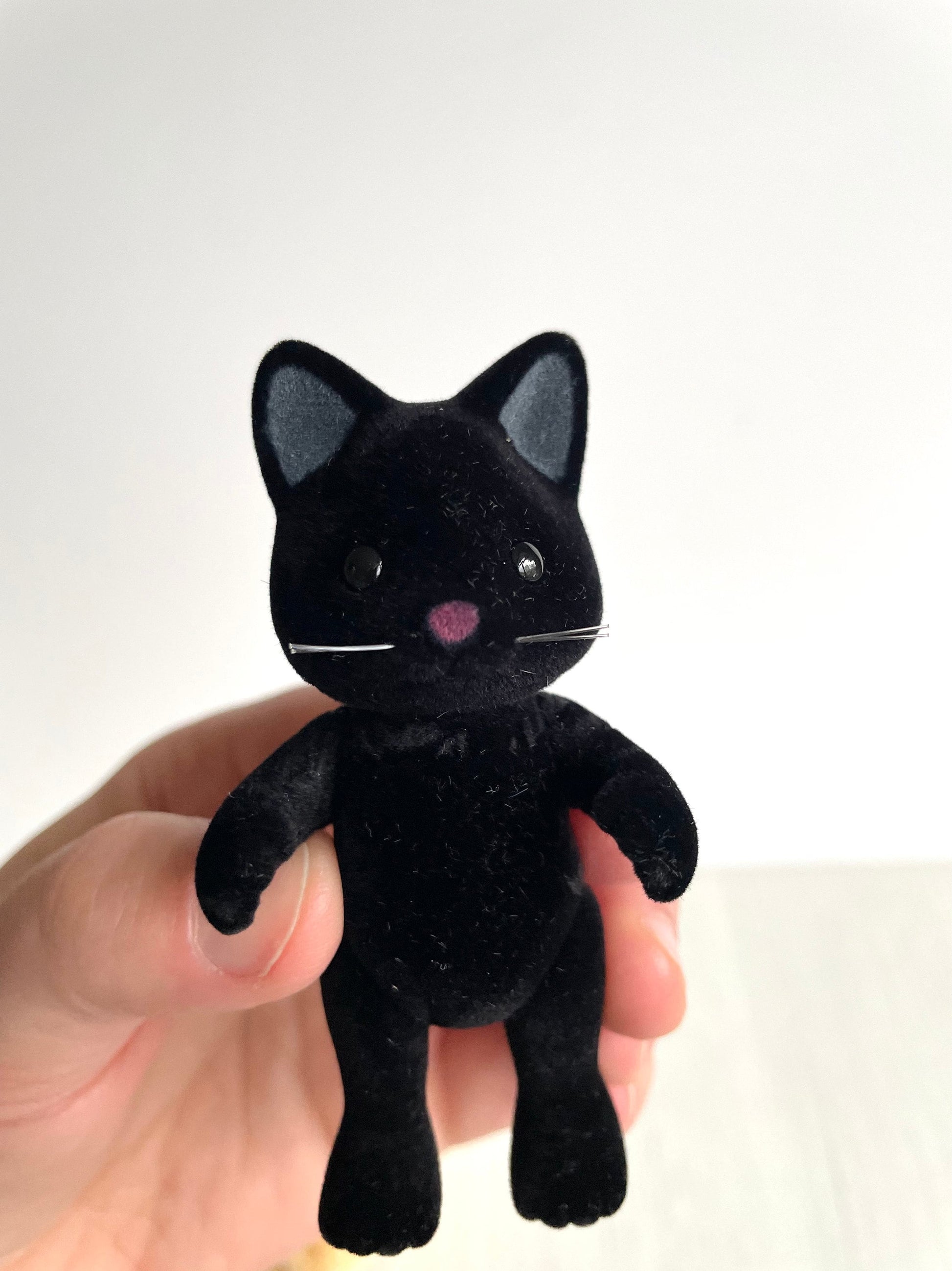 Adult black tuxedo cat spare critter — brand new Calico Critters / Sylvanian Families figure, naked for customizing or replacement