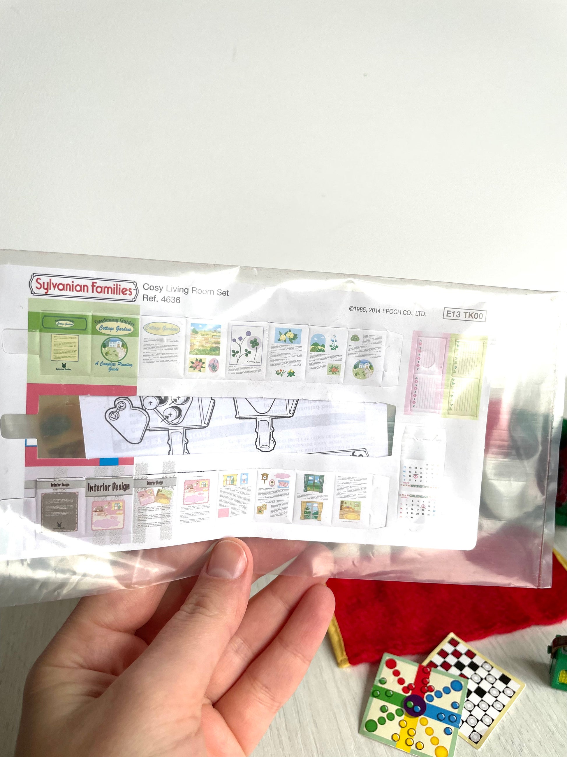 Sylvanian Families living room set accessories — Calico Critters vintage boxed