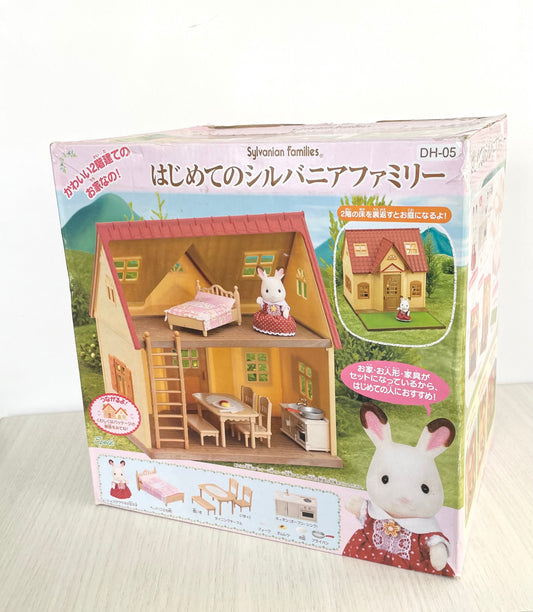 Calico Critters Original Cozy Cottage Starter Home, Sylvanian Families home complete