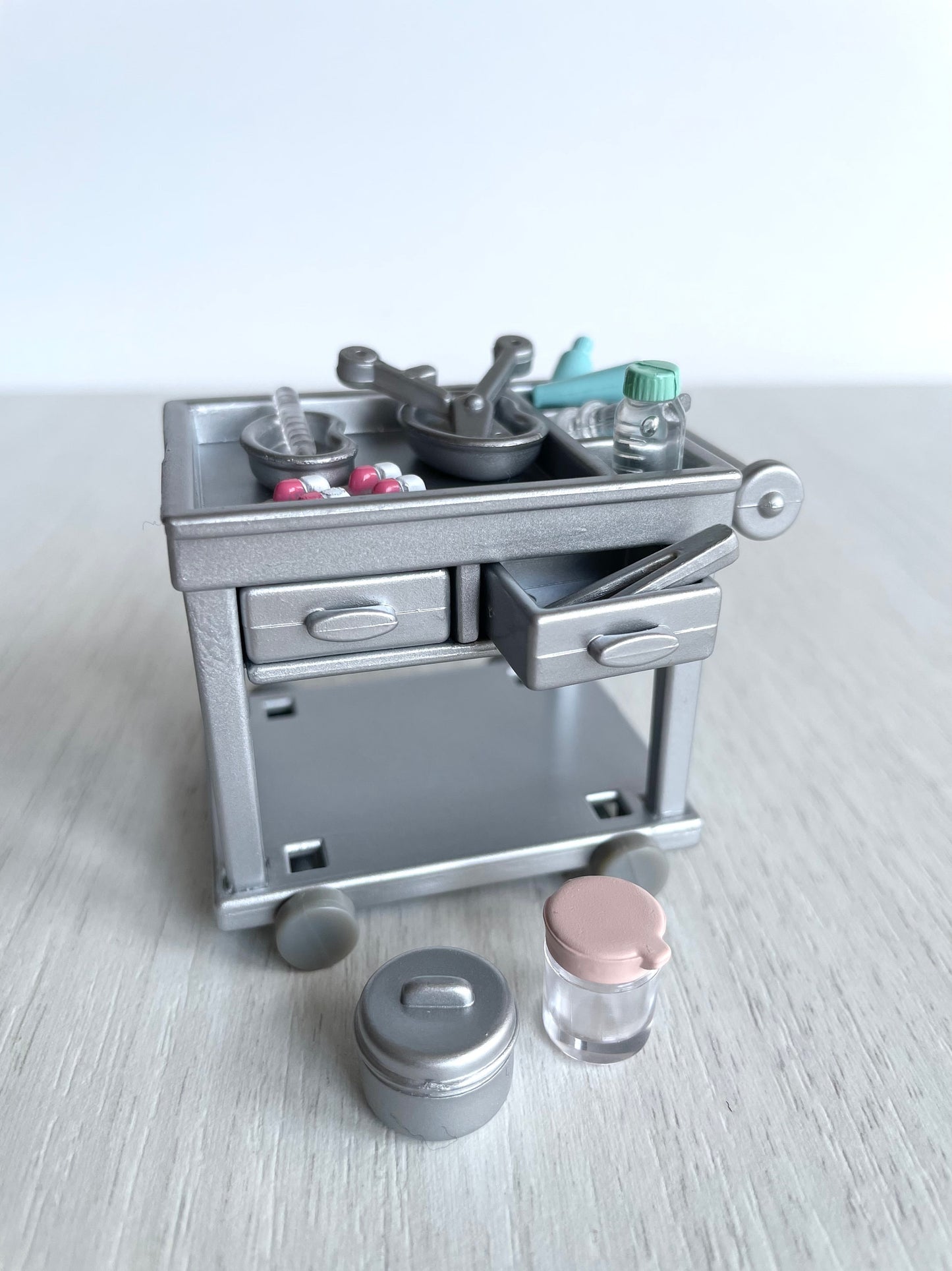 Calico Critters medical cart replacement hospital accessories, spare parts for nurse set, country clinic hospital, or miniatures supplies — Sylvanian Families