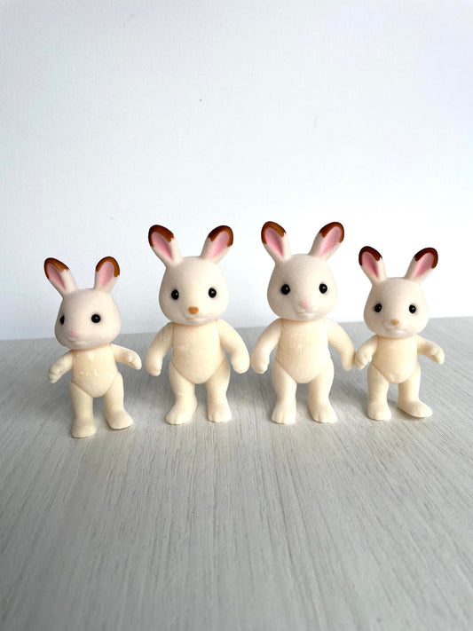 Easter Bunny Calico Critters no clothes Hopscotch rabbits, perfect toy for Easter basket fillers, crafters doing customization and repaints