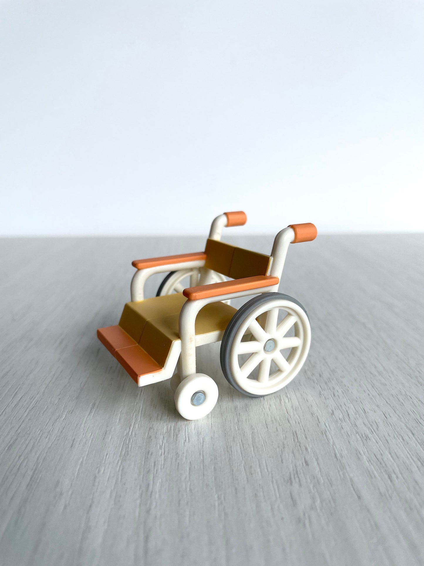 Miniature Orange Wheelchair, Dollhouse Accessory for Calico Critters — Sylvanian Families