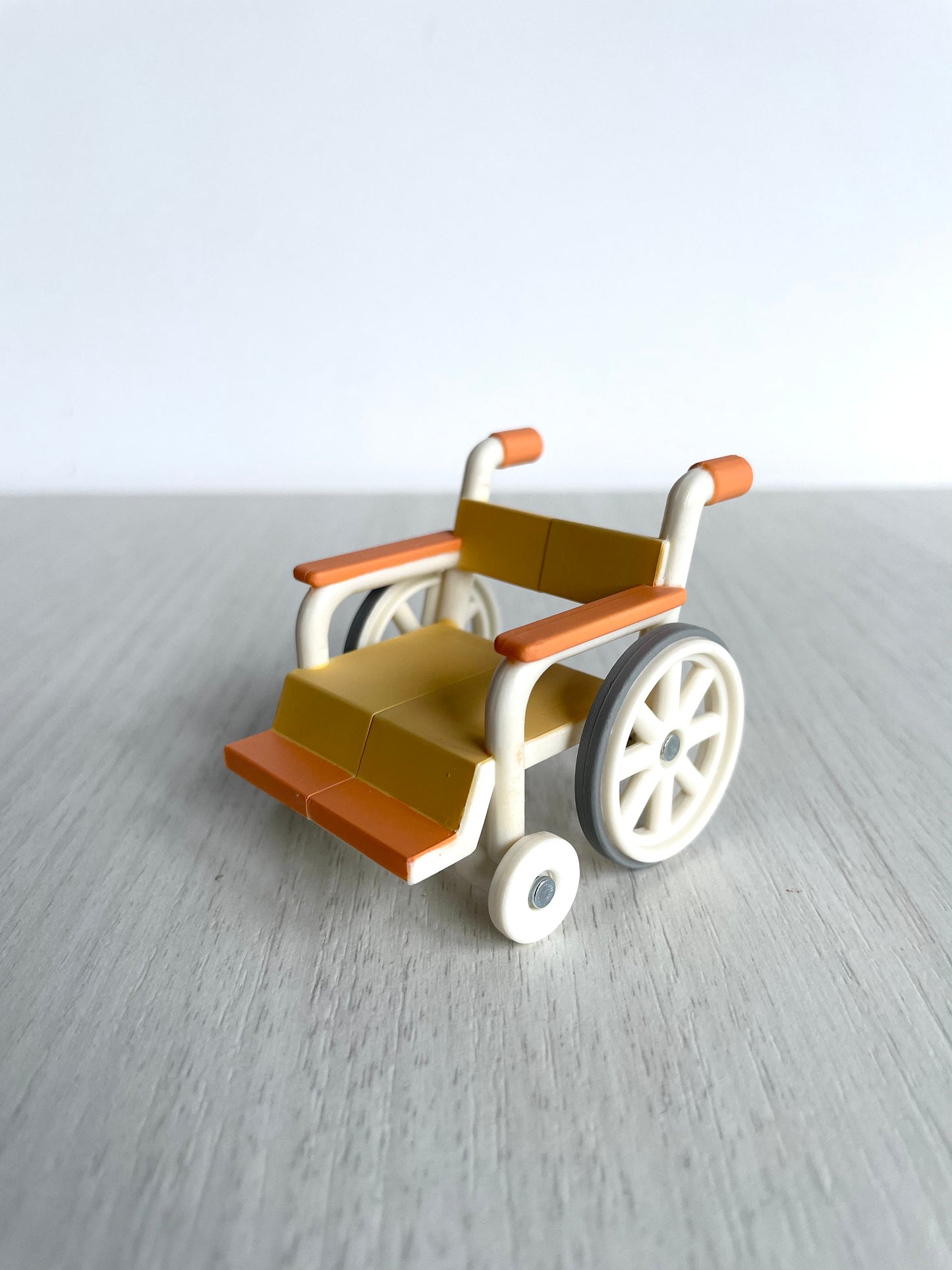 Miniature Orange Wheelchair, Dollhouse Accessory for Calico Critters — Sylvanian Families