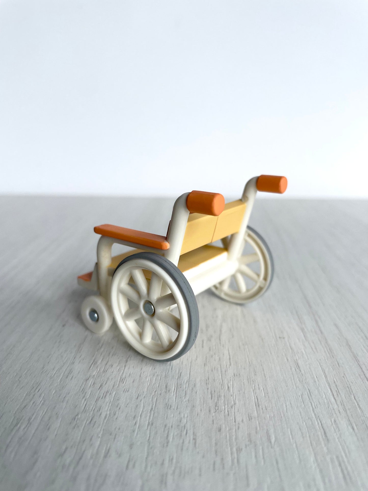 Miniature Orange Wheelchair, Dollhouse Accessory for Calico Critters — Sylvanian Families