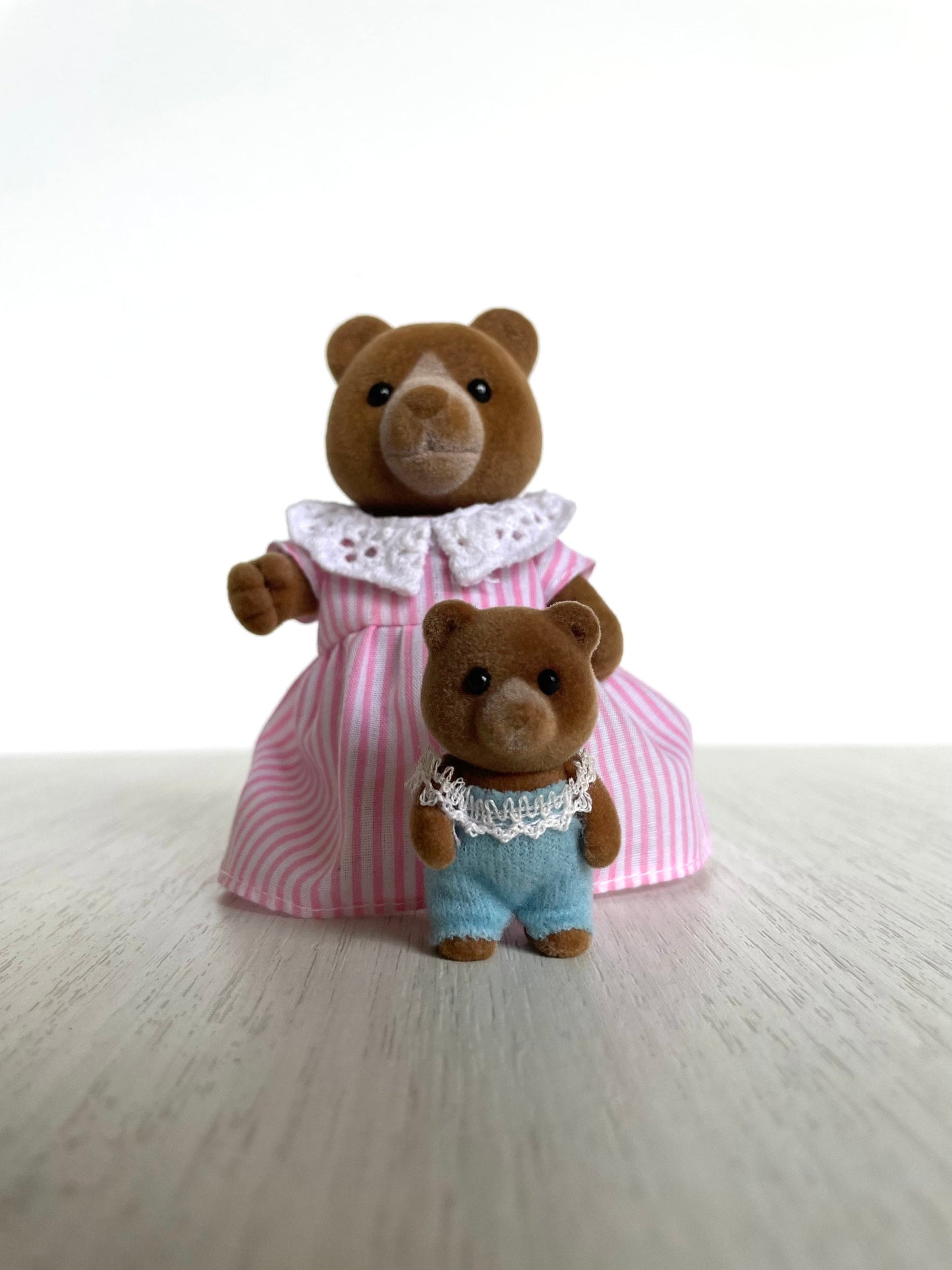 Marmalade bear mama and baby — vintage Sylvanian Families / Calico Critters