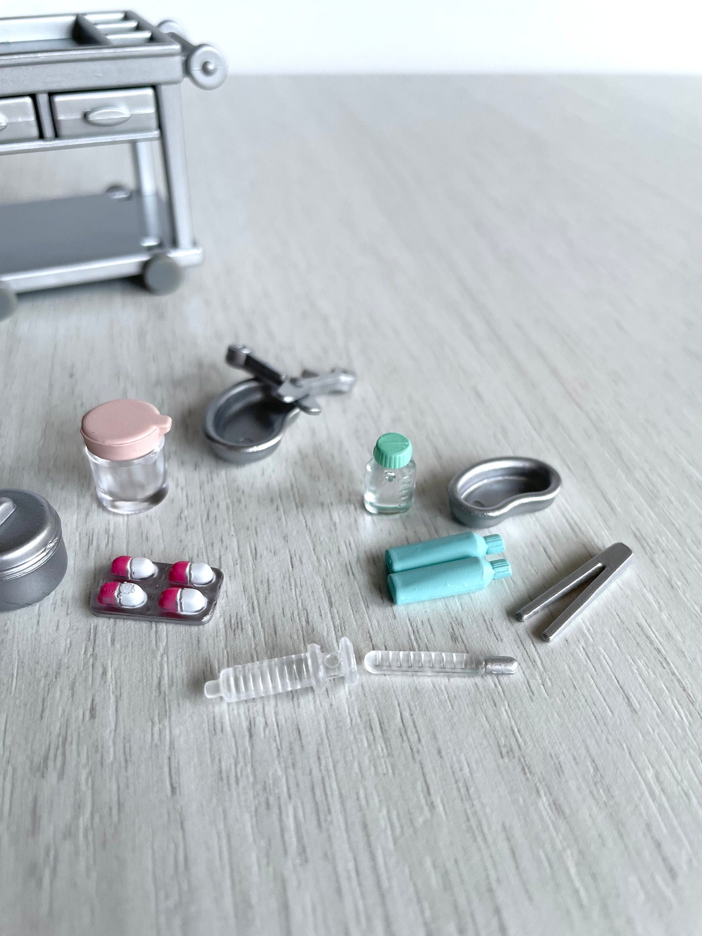 Calico Critters medical cart replacement hospital accessories, spare parts for nurse set, country clinic hospital, or miniatures supplies — Sylvanian Families