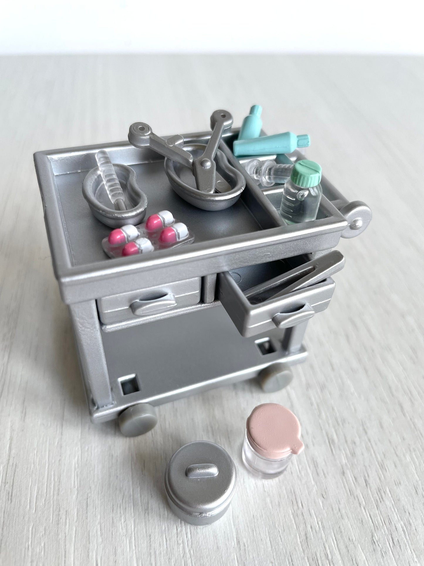 Calico Critters medical cart replacement hospital accessories, spare parts for nurse set, country clinic hospital, or miniatures supplies