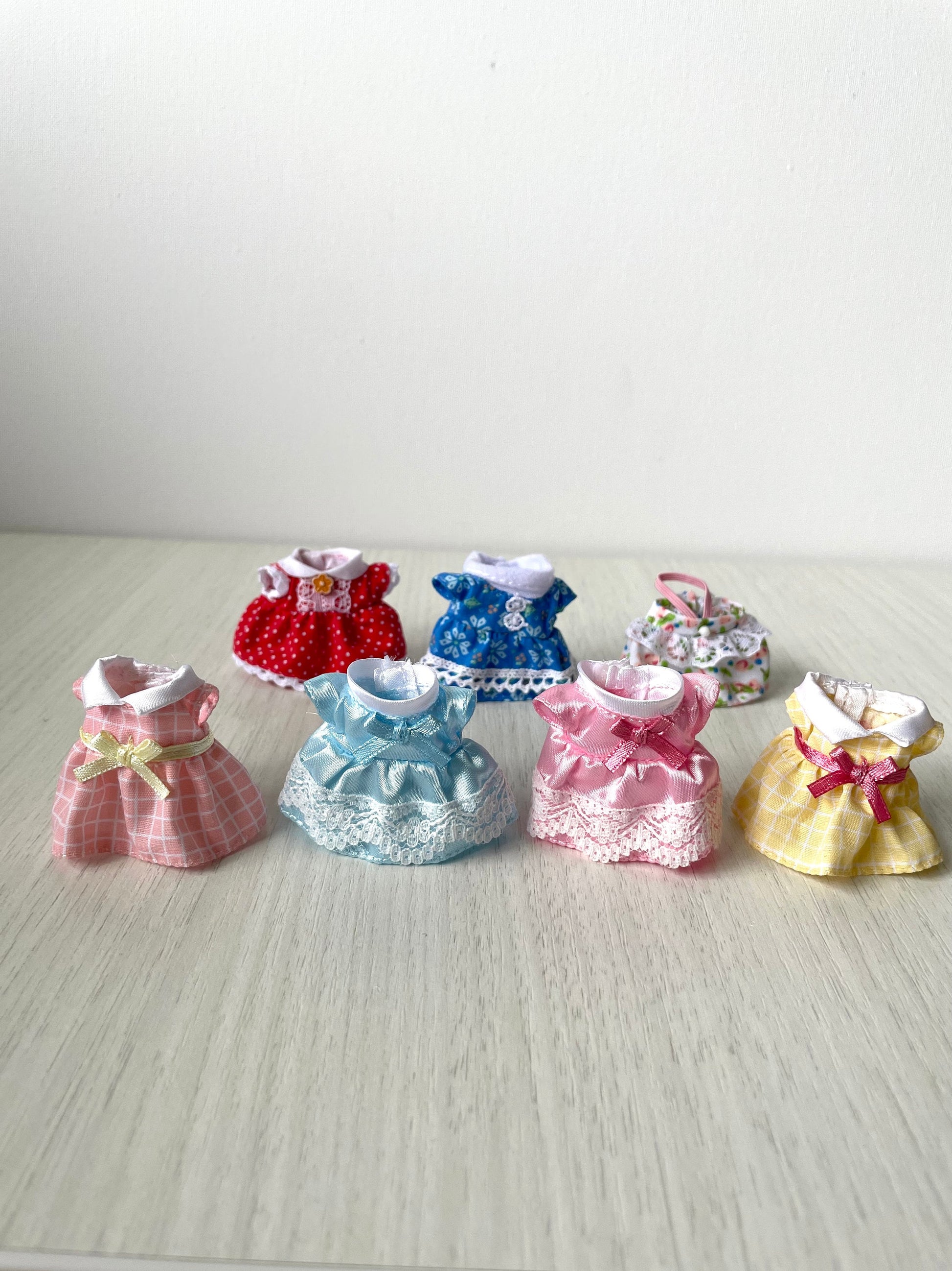 Calico Critter couture, critters clothes, spare outfits, Sylvanian Families dresses, you choose! Child critter dresses for animal dollhouse characters. Tiny threads