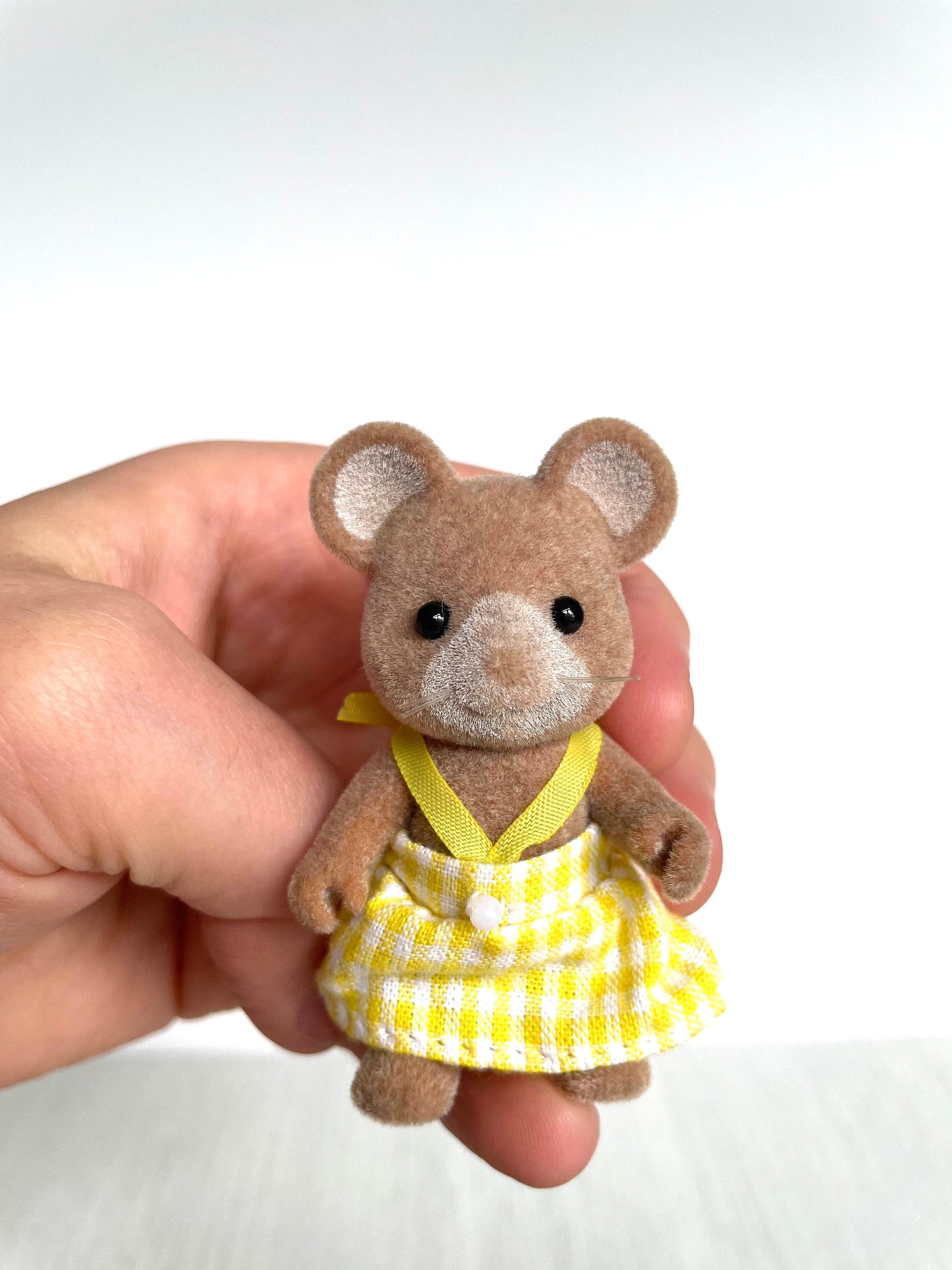 Norwood dark brown mice figures — vintage Sylvanian Families / Calico Critters