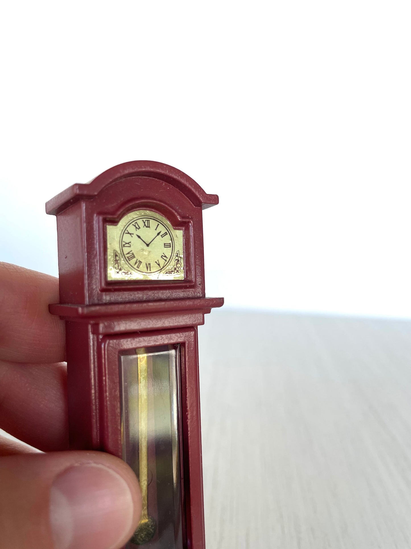 Vintage Calico Critters Sylvanian Families grandfather clock — collector's furniture piece