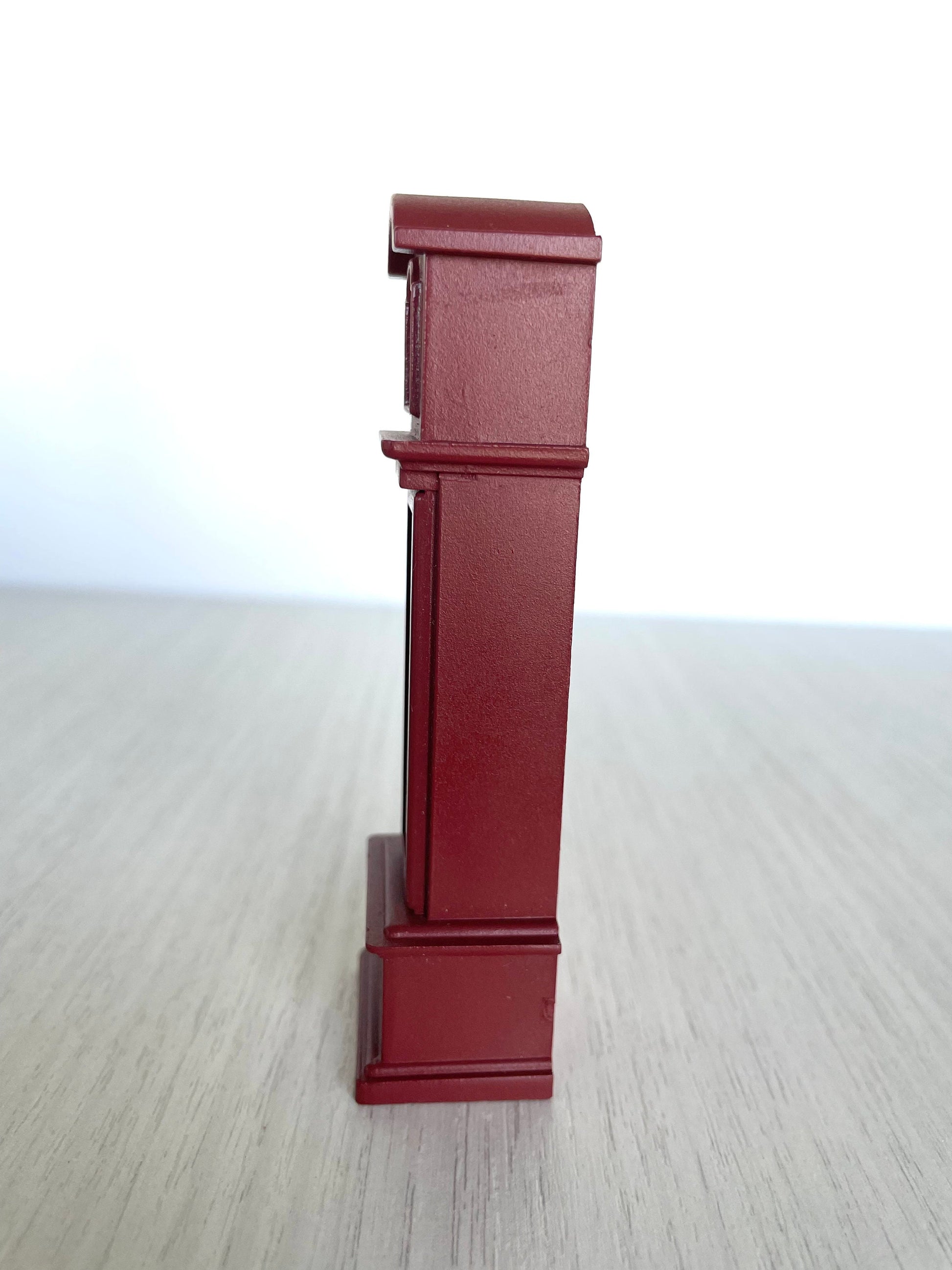 Vintage Sylvanian Families grandfather clock — Calico Critters dollhouse living room accessory, back view