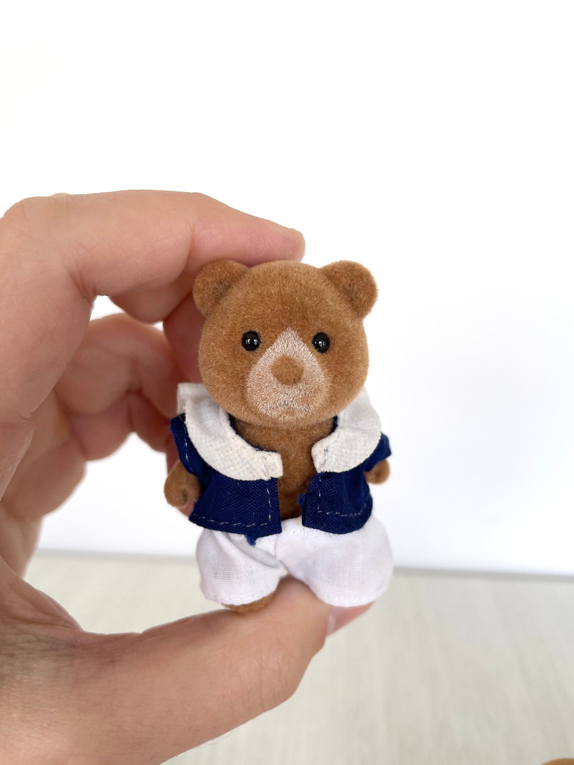 Marmalade Bear parents and babies — vintage Sylvanian Families / Calico Critters
