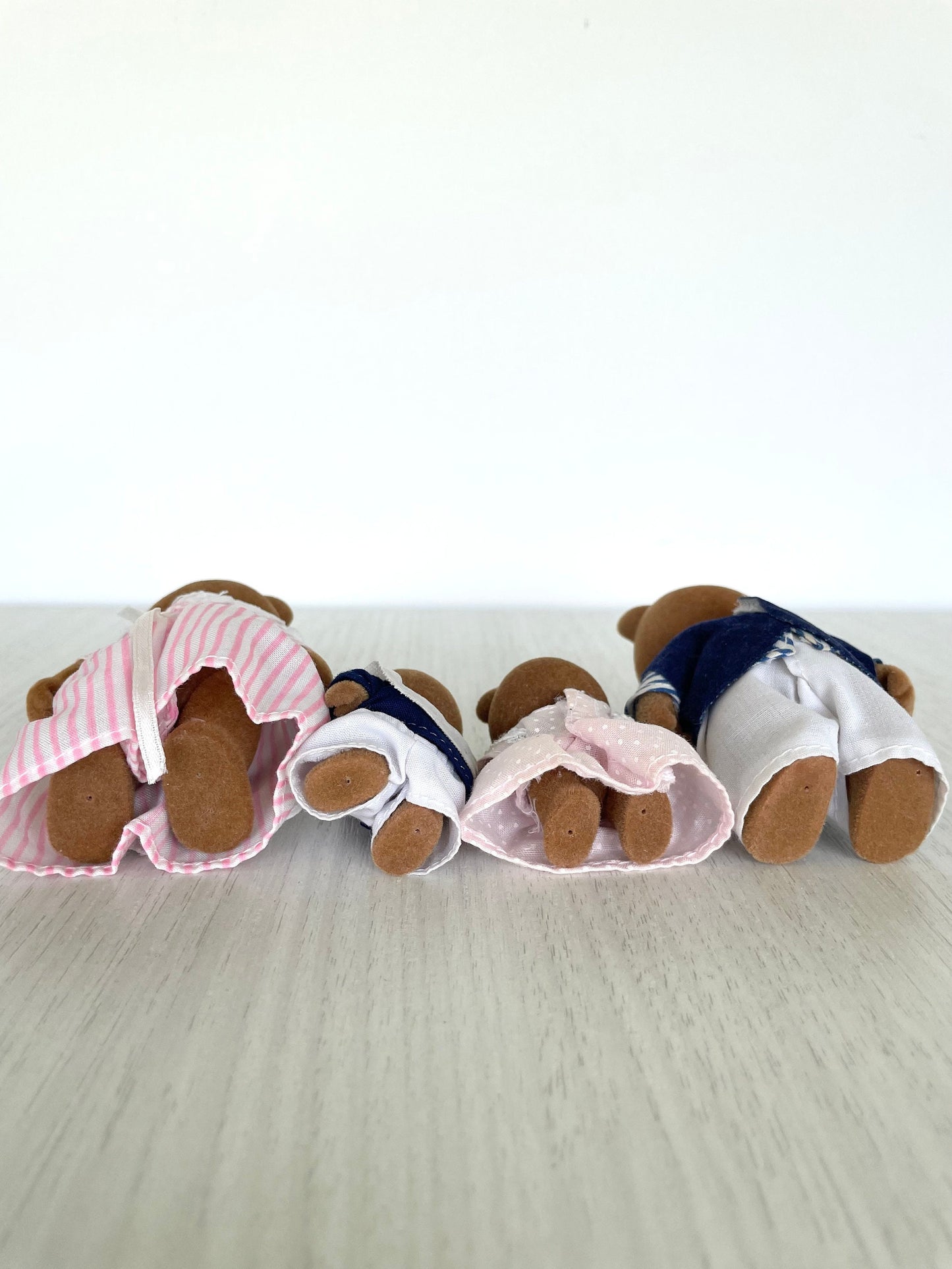 Marmalade Bear flocking detail — vintage Sylvanian Families / Calico Critters