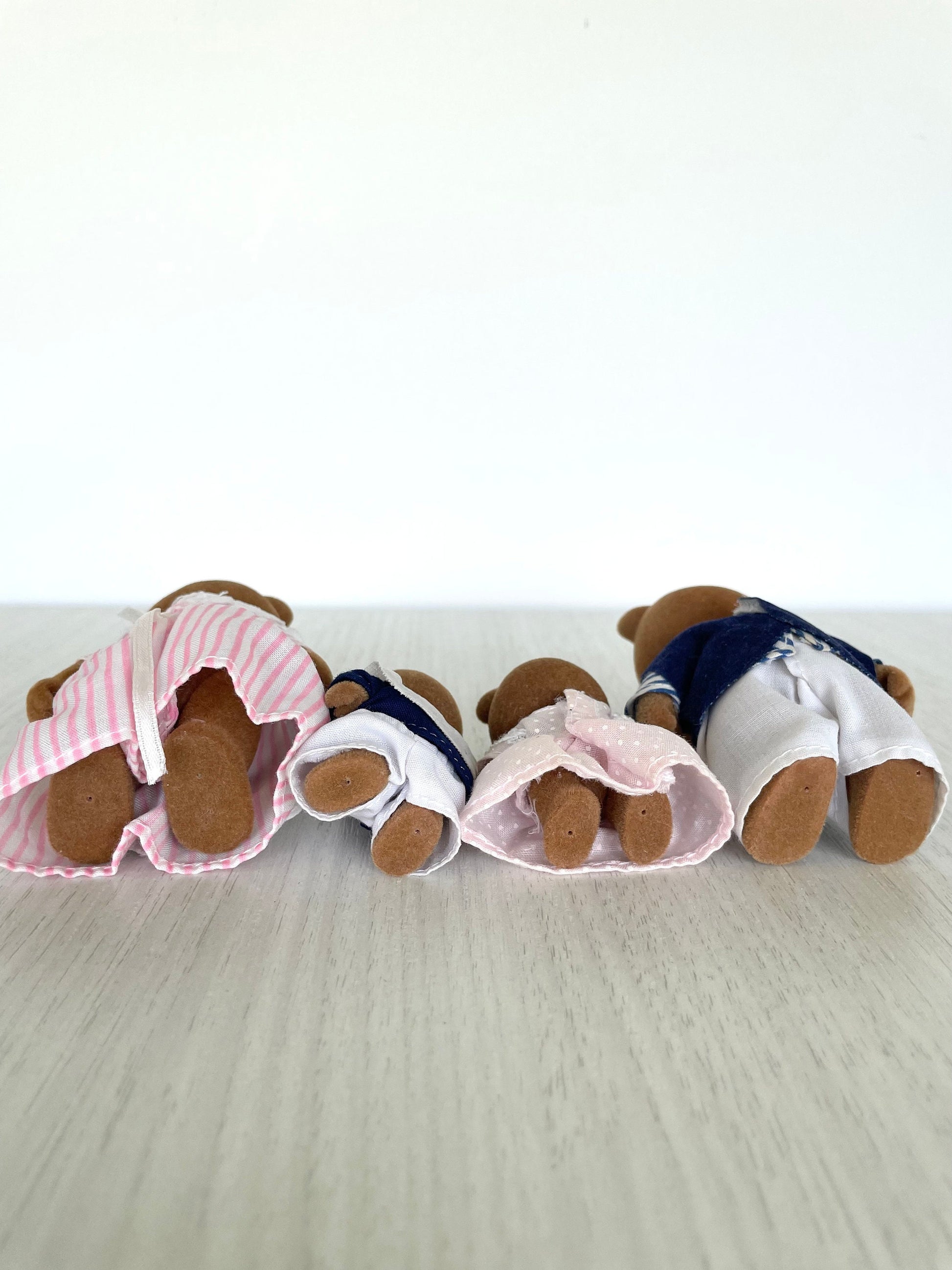 Marmalade Bear flocking detail — vintage Sylvanian Families / Calico Critters