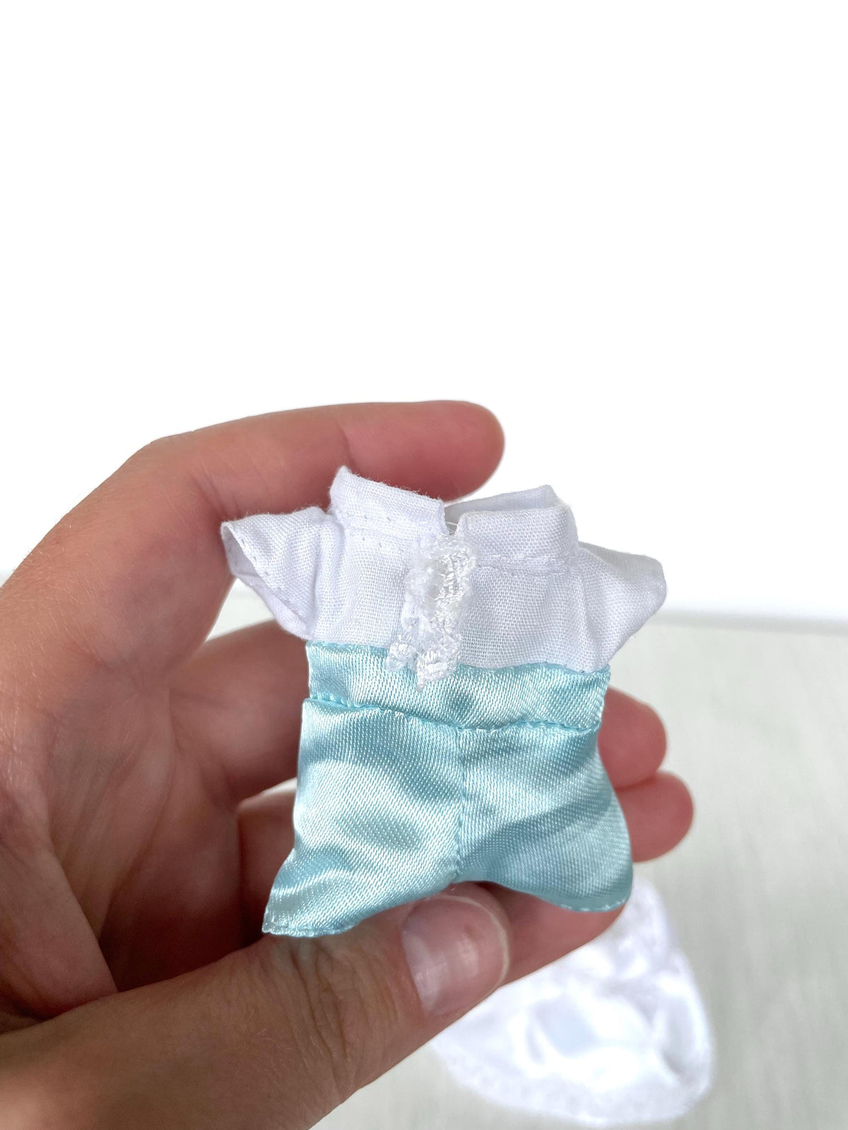Calico Critters Vintage Dante Wedding Couple Outfits, Sylvanian Families Bride and Groom Clothes, Blue Suit and White Dress, photo 3