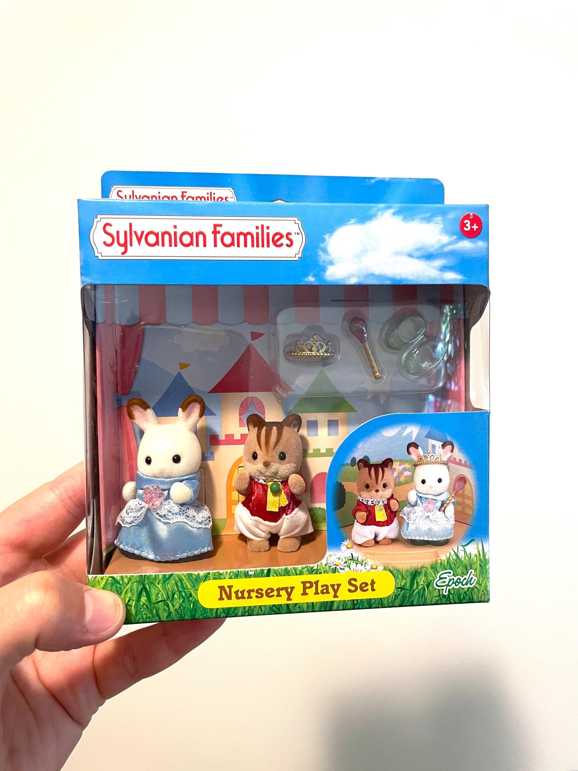 Sylvanian Families Nursery Playset with Hopscotch bunny and Squirrel prince, new in box — Calico Critters