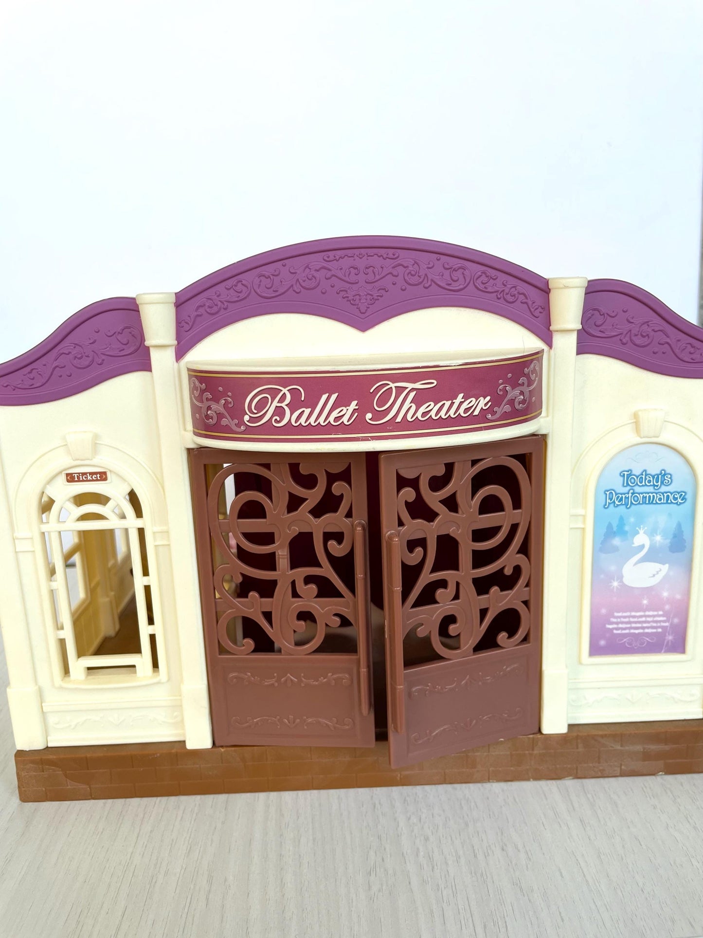 Ballet Theatre customized with Calico Critters accessories and figurines, building — Sylvanian Families