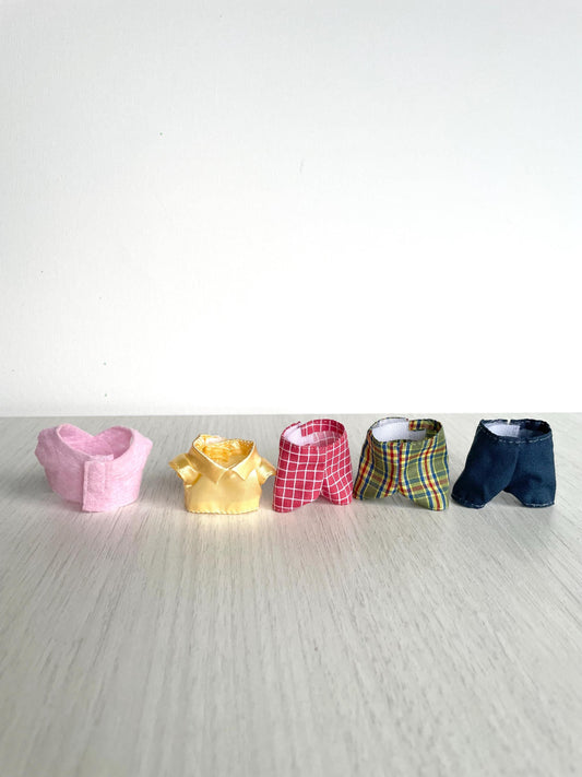 Calico Critters spare adult dad clothing items, Sylvanian Families collared shirt, vest, pants accessories