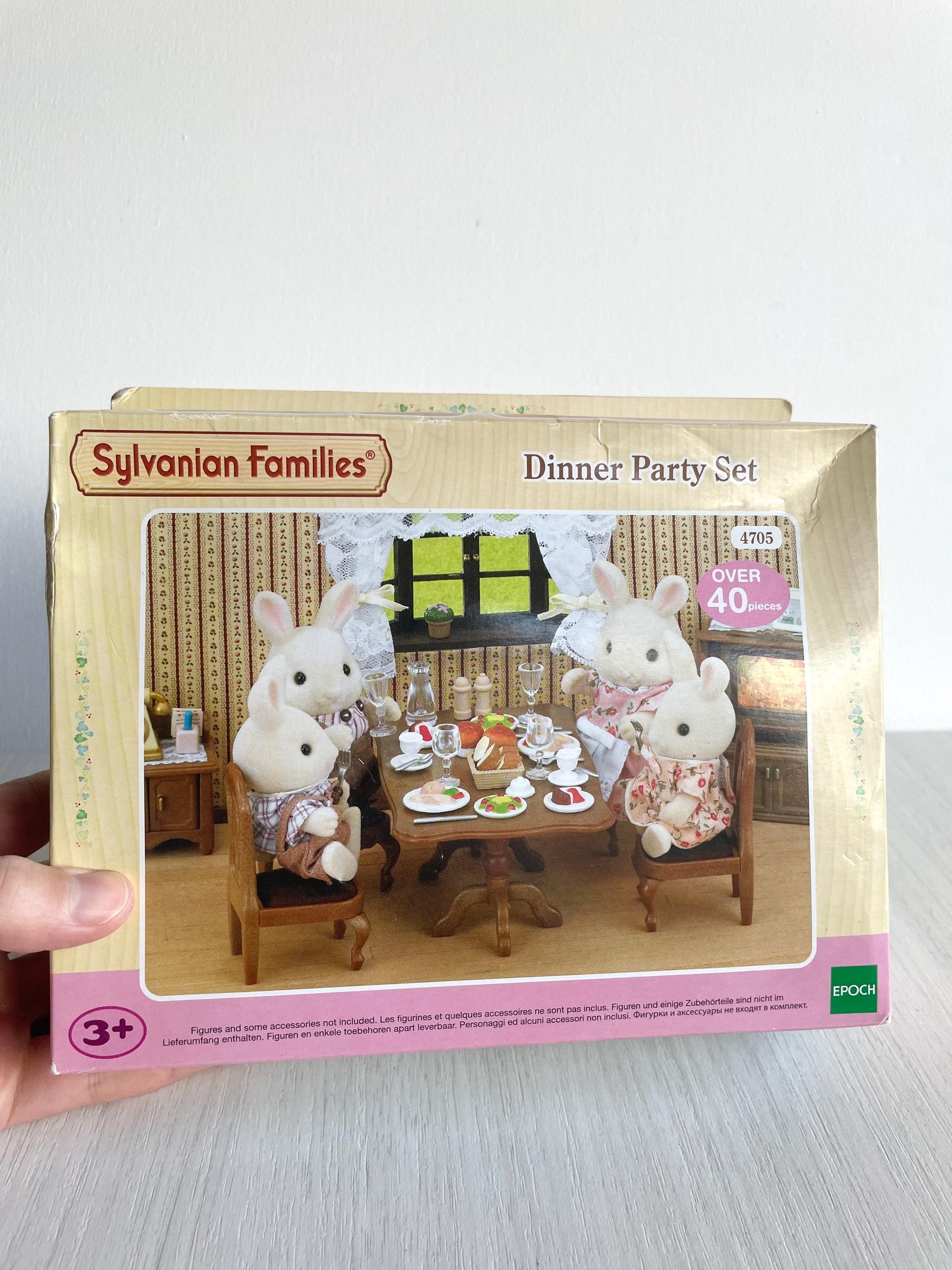 Vintage Sylvanian Families Dinner Party Set new in box — Calico Critters dining table