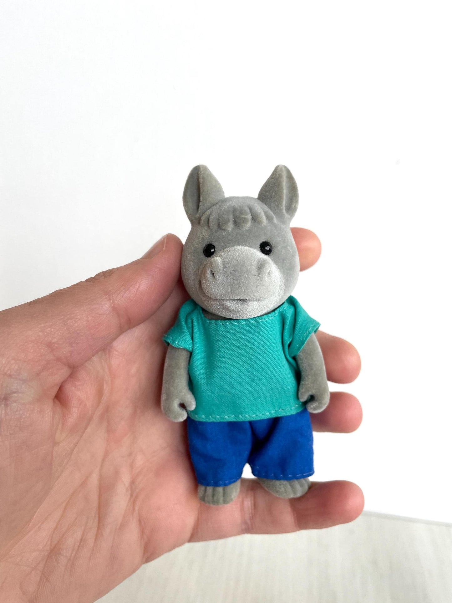 Forest Families Vintage Bärenwald Donkey Family, In excellent used condition — Calico Critters / Sylvanian Families