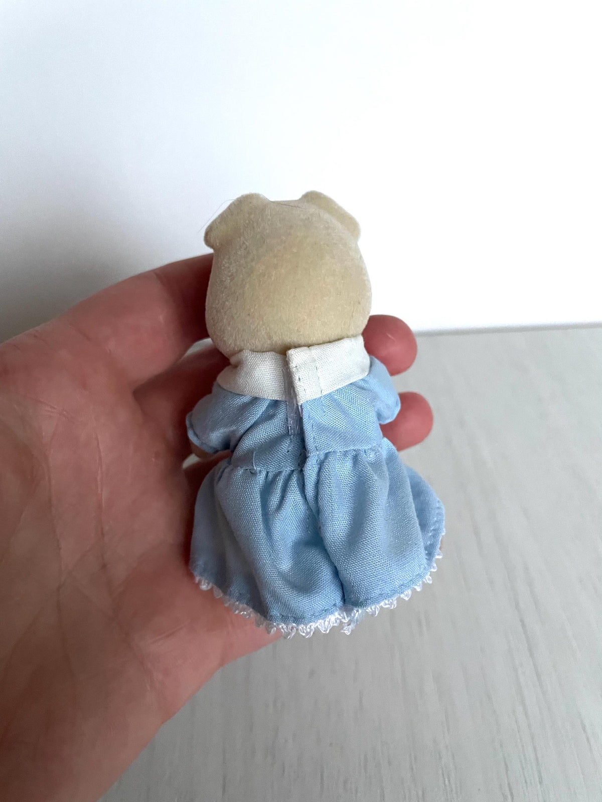 Calico Critters Pig Mom Figurine, Discontinued Sylvanian Blue Dress Miniature