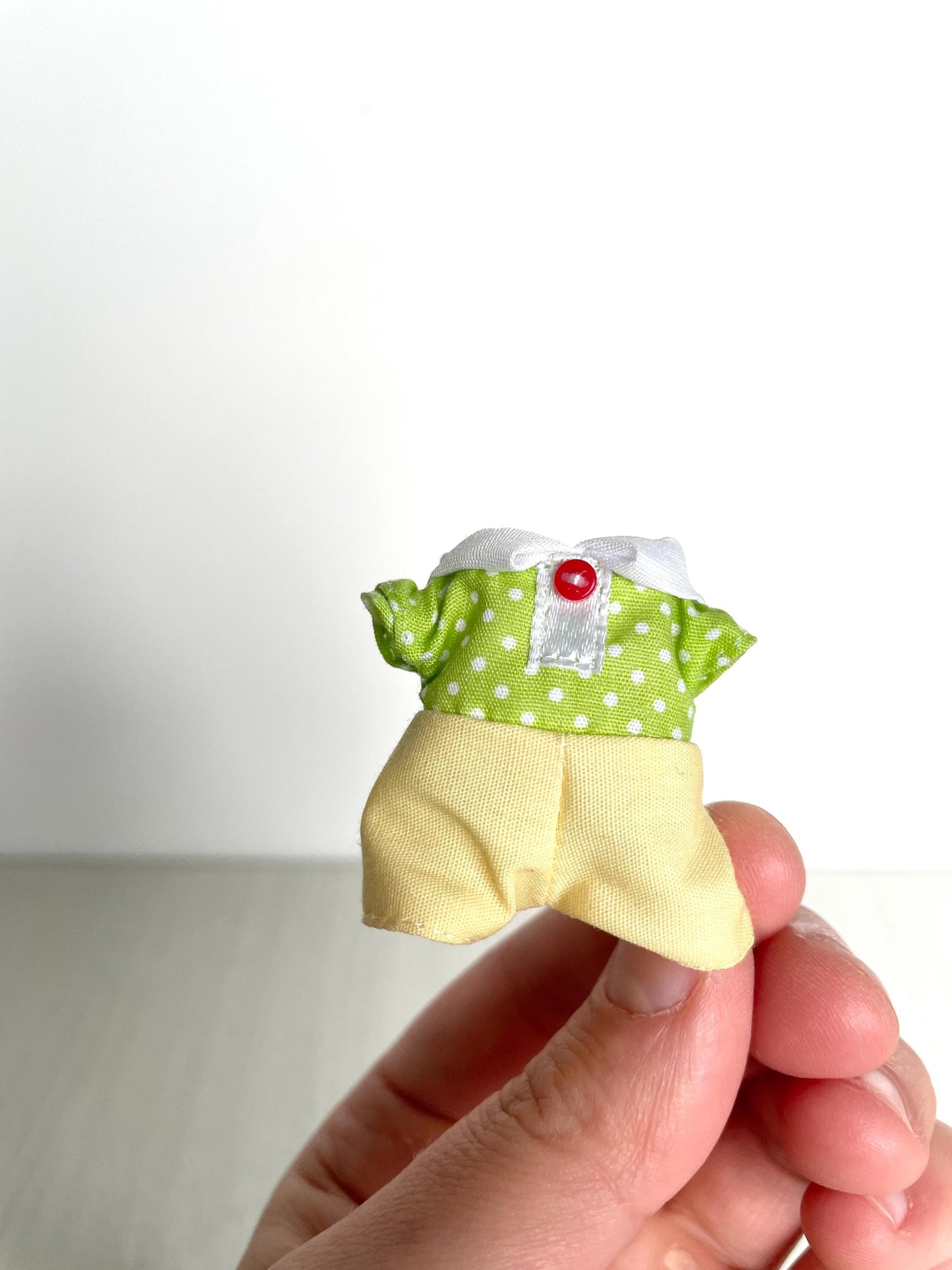 Clothes for Calico Critters, spare kid brother outfits, Sylvanian Families shirts, pants, overalls, handkerchief