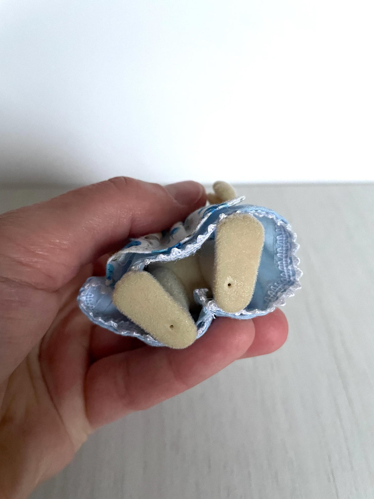 Calico Critters Pig Mom Figurine, Discontinued Sylvanian Blue Dress Miniature