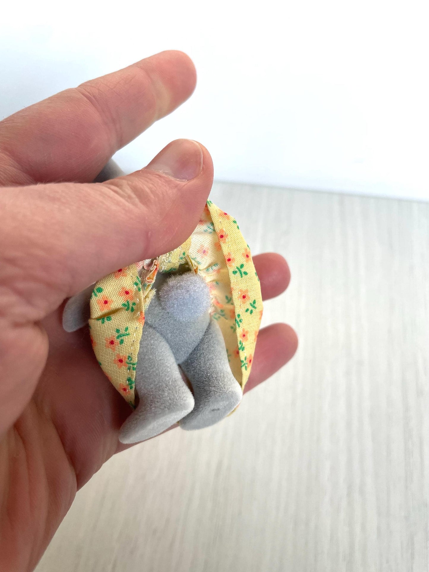 Miniature bunny figurine for dollhouse — Calico Critters, Sylvanian Families