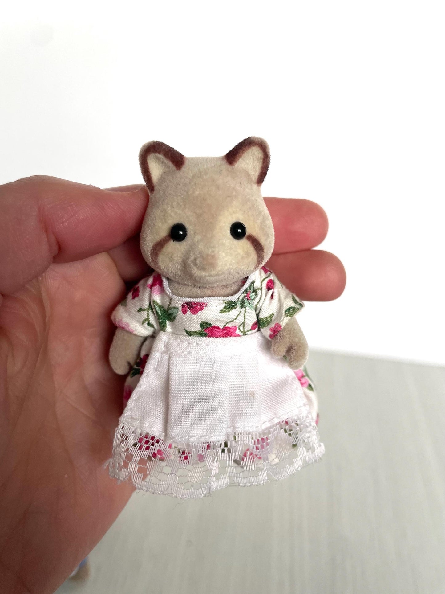 Vintage raccoon grandpa figurine — Sylvanian Families / Calico Critters